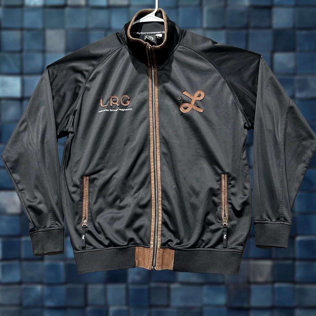 Roots VINTAGE LRG Track Jacket Mens 3XL Black Windbreaker Full Zip Pockets Embroidered Logo Casual Size US XXL / EU 58 / 5 - 1 Thumbnail