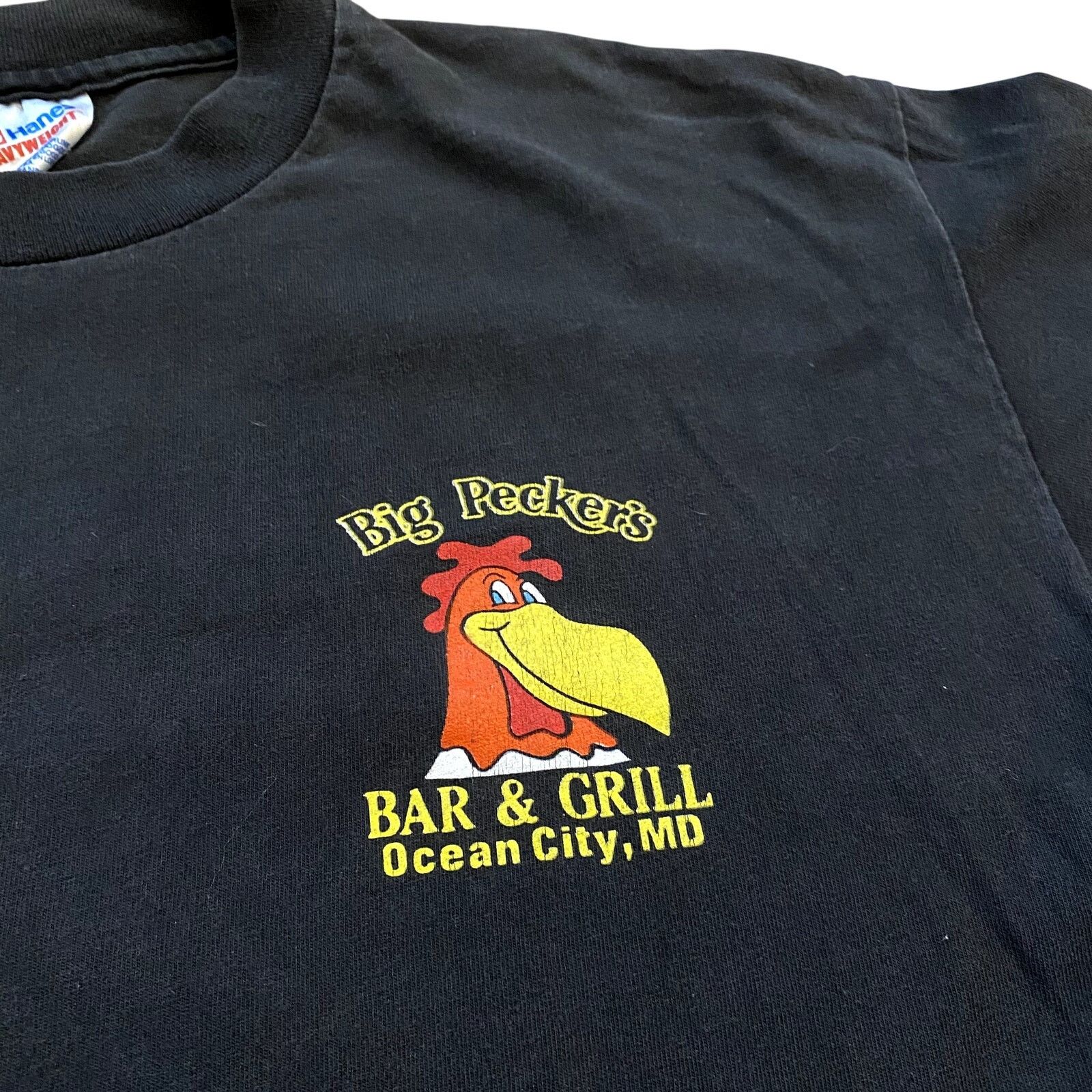 Hanes × Vintage Vintage Big Pecker's Bar Ocean City MD 1987 T Shirt Size US L / EU 52-54 / 3 - 7 Thumbnail