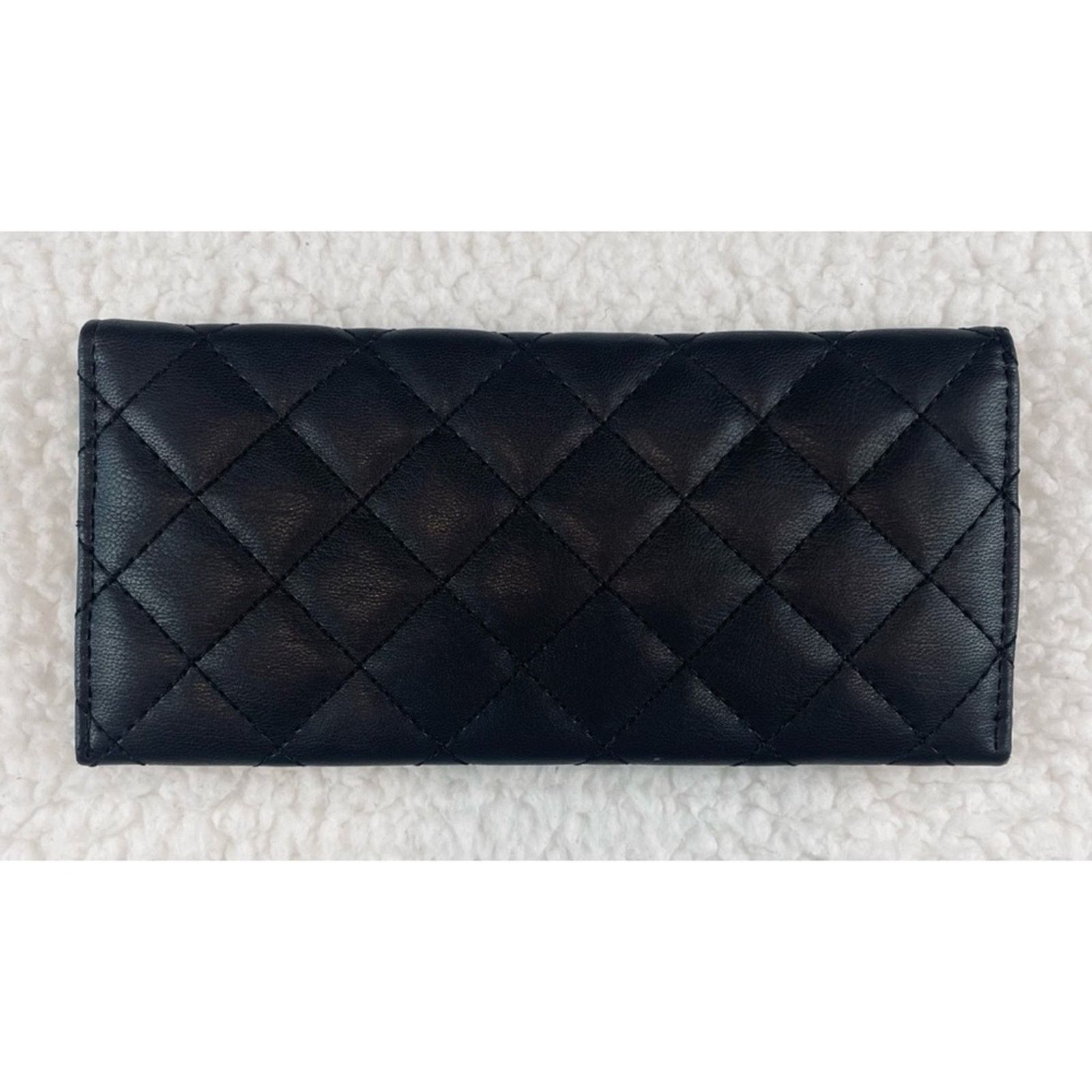 Badgley Mischka BADGLEY MISCHKA • Black Diamond Quilted Vegan Leather Wallet Size ONE SIZE - 10 Thumbnail