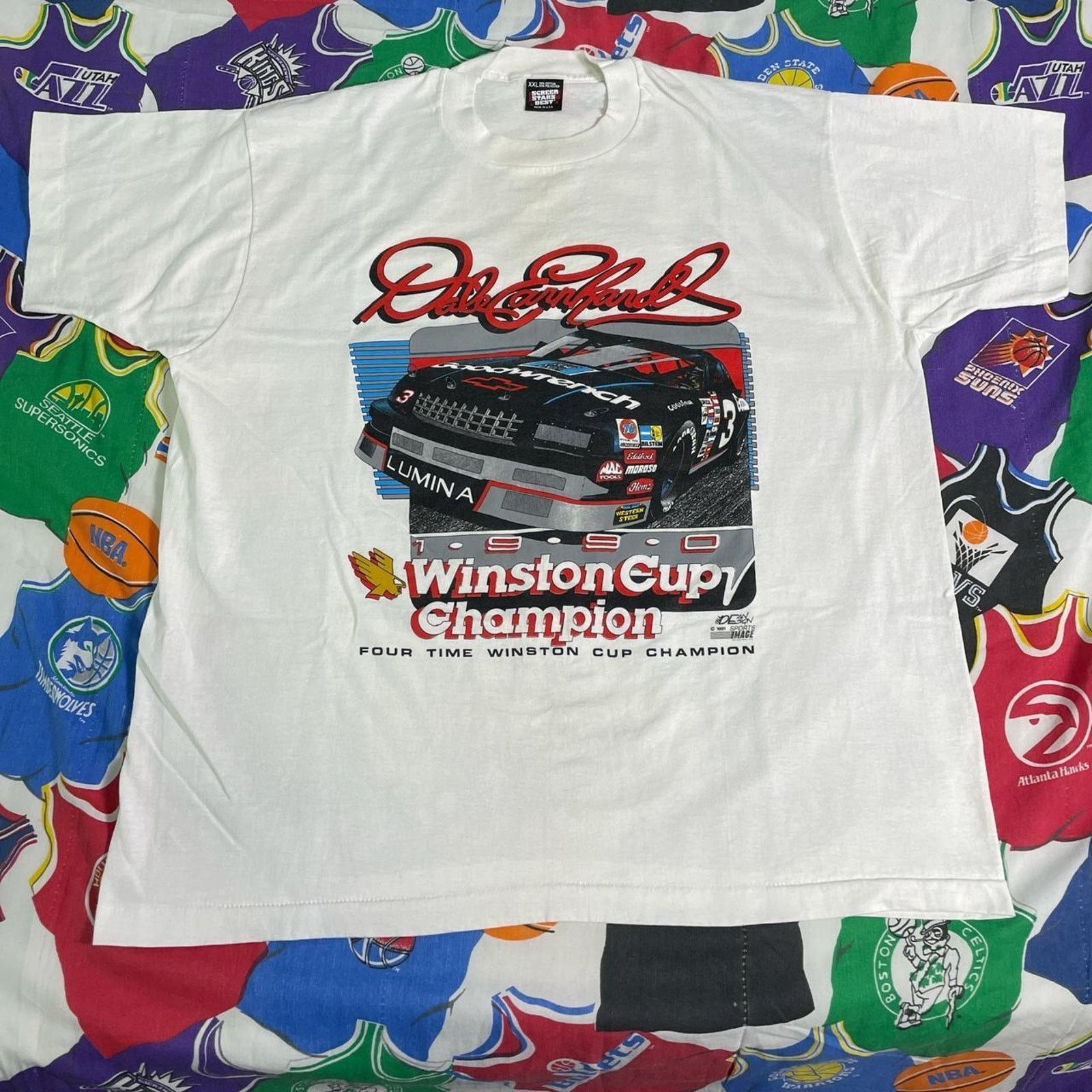 NASCAR × Vintage Vintage 1990 Dale Earnhardt Winston Cup Champion NASCAR Tee Size US XXL / EU 58 / 5 - 1 Thumbnail
