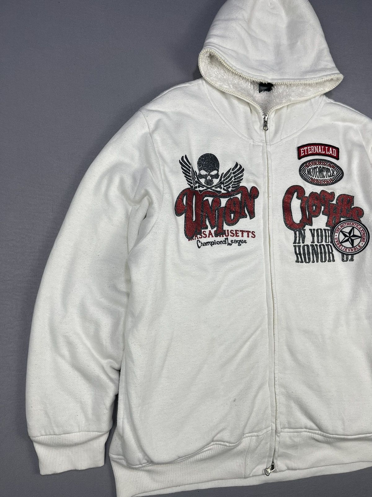 Hypebeast The Big Game Union Clothes Skull Overprint Full Zipper Size US L / EU 52-54 / 3 - 7 Thumbnail