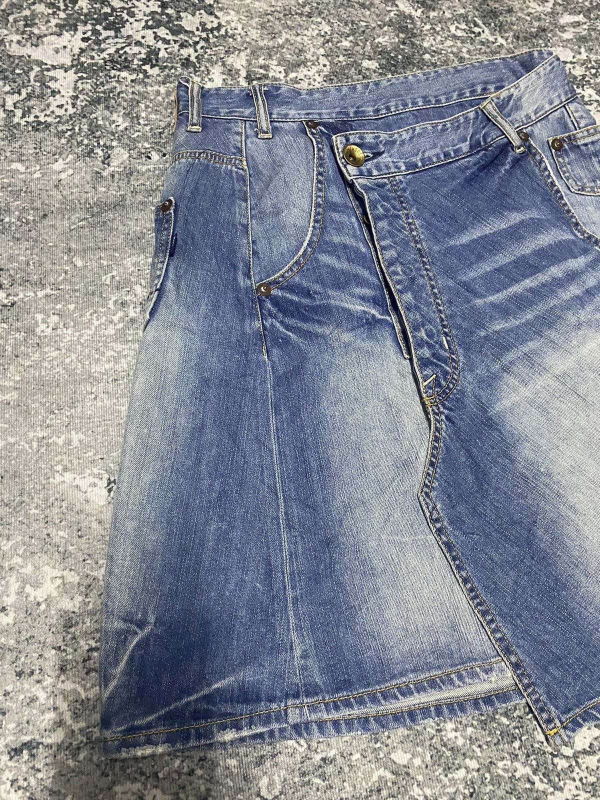 Japanese Brand Westwood Outfitters Denim Jeans Mini Skirt Size 30" / US 8 / IT 44 - 3 Thumbnail