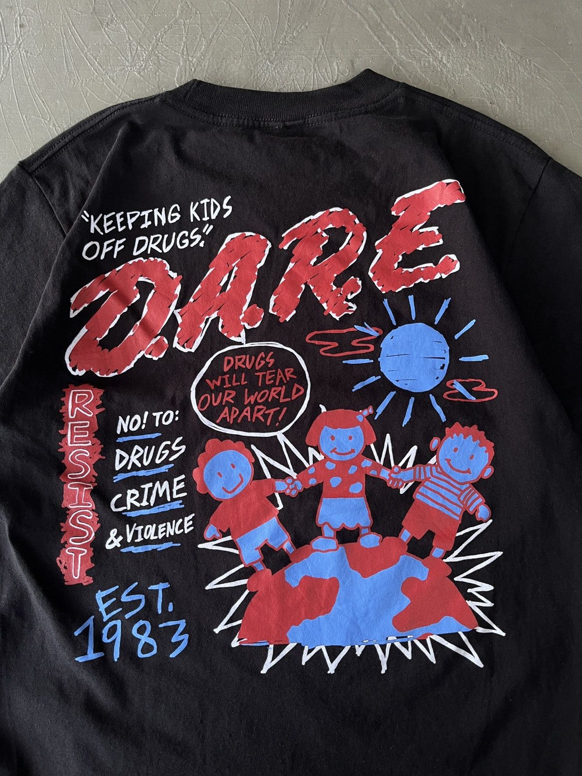 D.A.R.E Dare Resist Drugs Tee Rare Design ERD Grunge Size US S / EU 44-46 / 1 - 5 Thumbnail