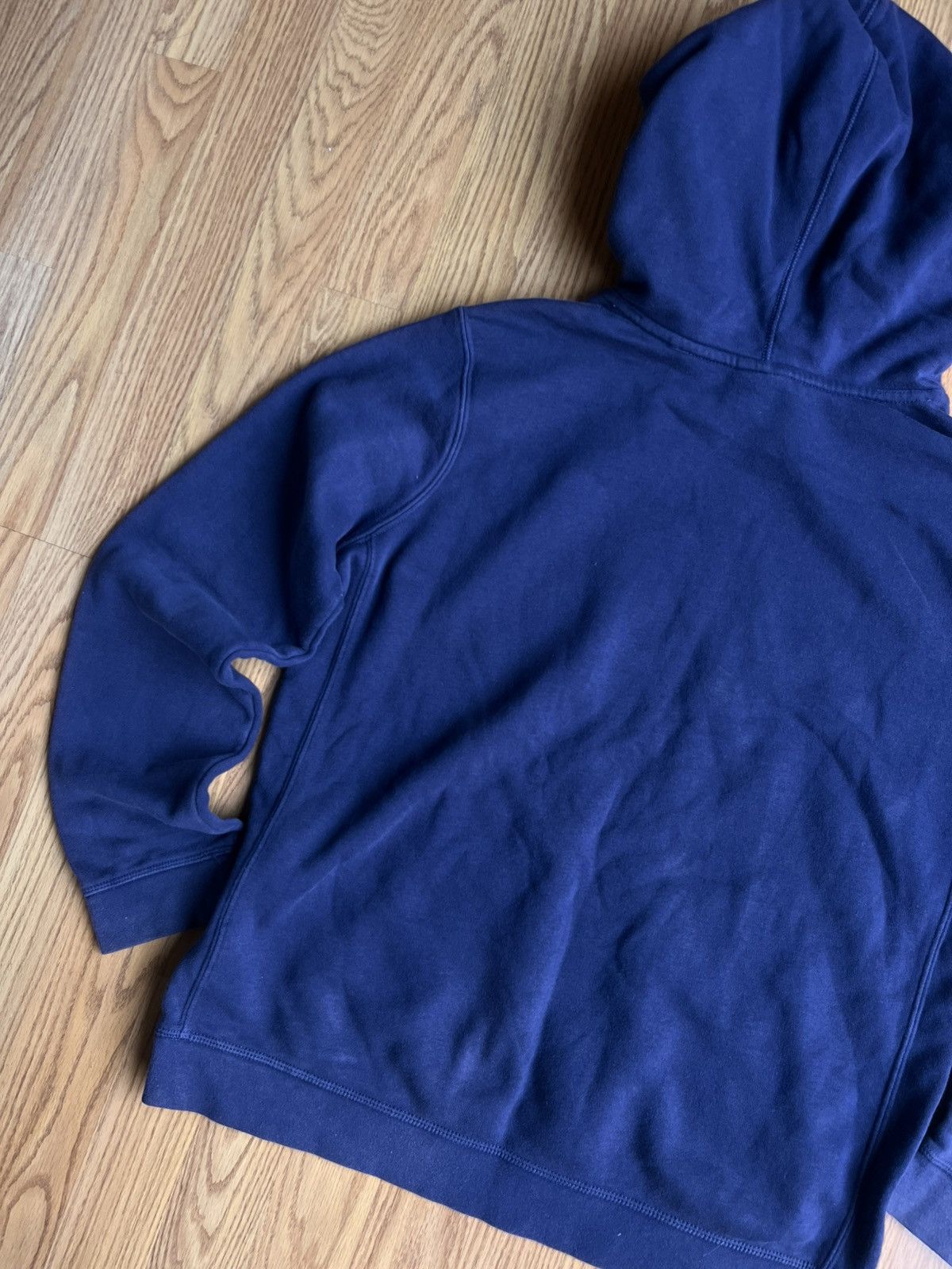 Nike Nike Gym Athletic Navy Blue Hoodie With White Swoosh Size US XL / EU 56 / 4 - 7 Thumbnail
