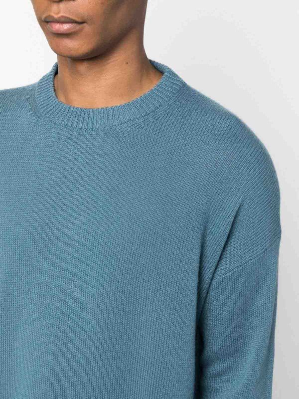 Jil Sander o1y1124 Crewneck Cashmere Blends Sweater in Blue Size US M / EU 48-50 / 2 - 2 Thumbnail