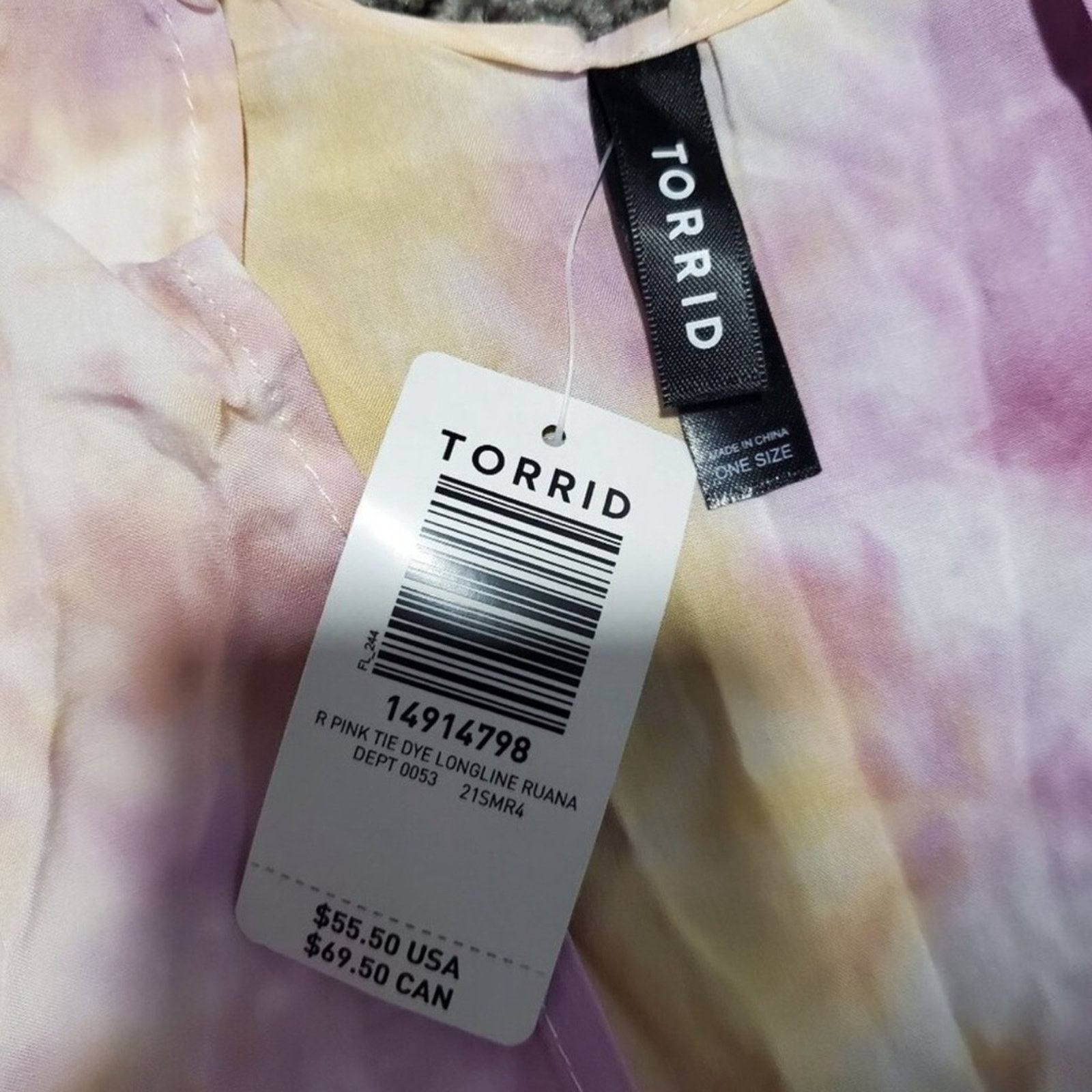 Other NWT! Torrid Tie-dye Open Side Tie Komono Size ONE SIZE - 5 Thumbnail