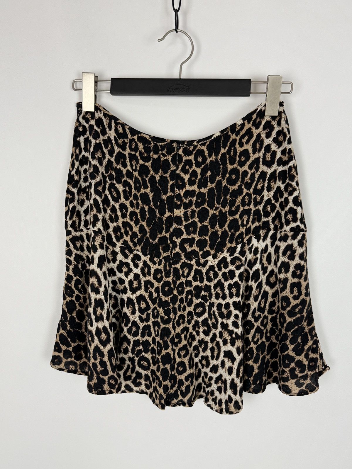 Vintage Y2K Next Cheetah Animal Print Viscose Ruffle Midi Skirt Size 32" / US 10 / IT 46 - 2 Thumbnail