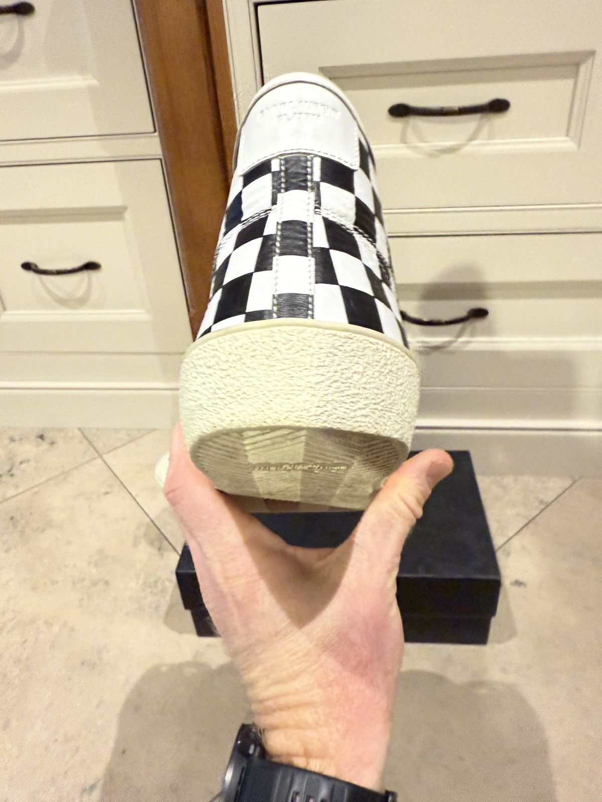 Saint Laurent Paris SS16 Saint Laurent surf sound checkered SL37 sneakers 45 Size US 12 / EU 45 - 10 Thumbnail