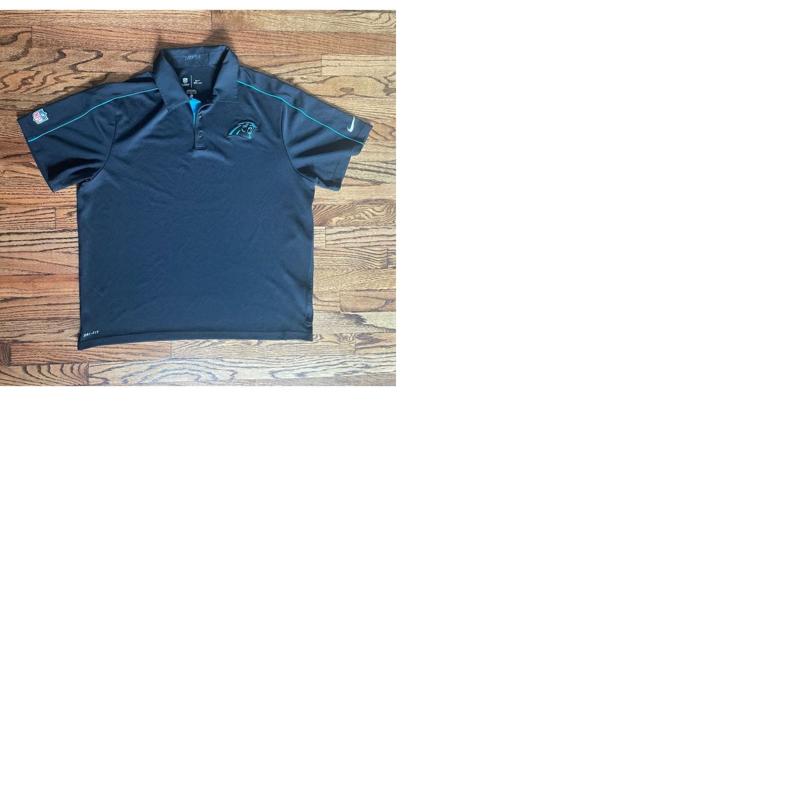 Nike Nike Dri-Fit Polo Shirt Men XL Black Panthers NFL Short Sleeve Button-Down Size US XL / EU 56 / 4 - 12 Thumbnail