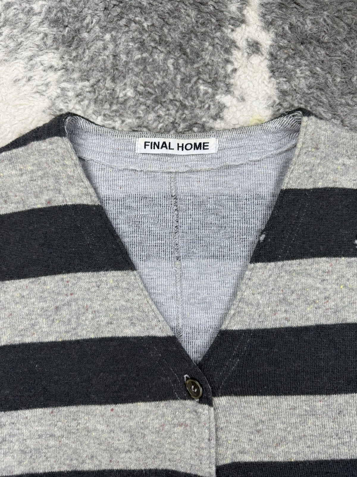 Final Home 90’s RARE Issey Miyake FINAL HOME "Prison Stripes" Cardigan Size US S / EU 44-46 / 1 - 3 Thumbnail