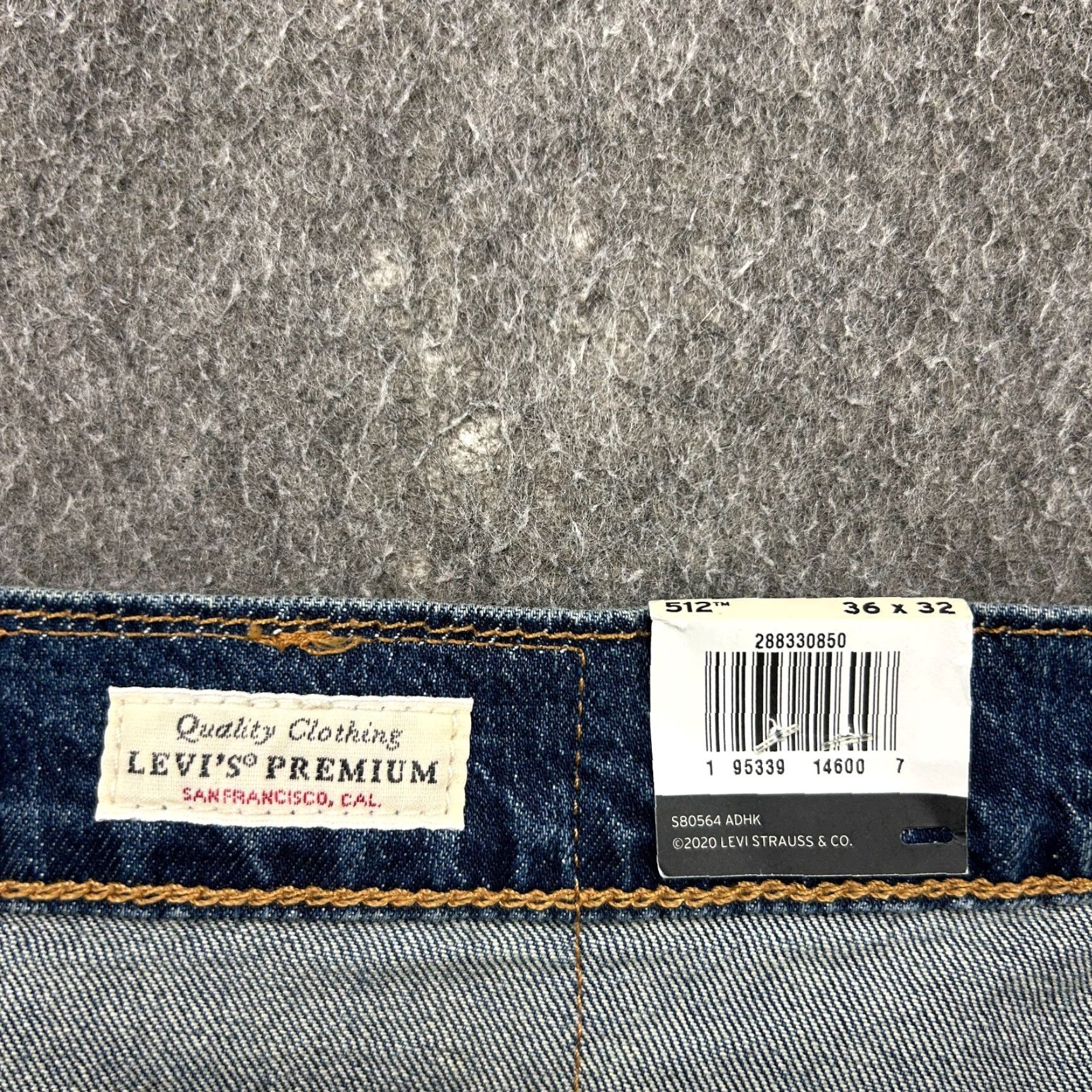 Levi's Levis Jeans Mens 36x32 Blue Tapered Leg Slim Fit Dark Wash Stretch Premium Size US 36 / EU 52 - 5 Thumbnail