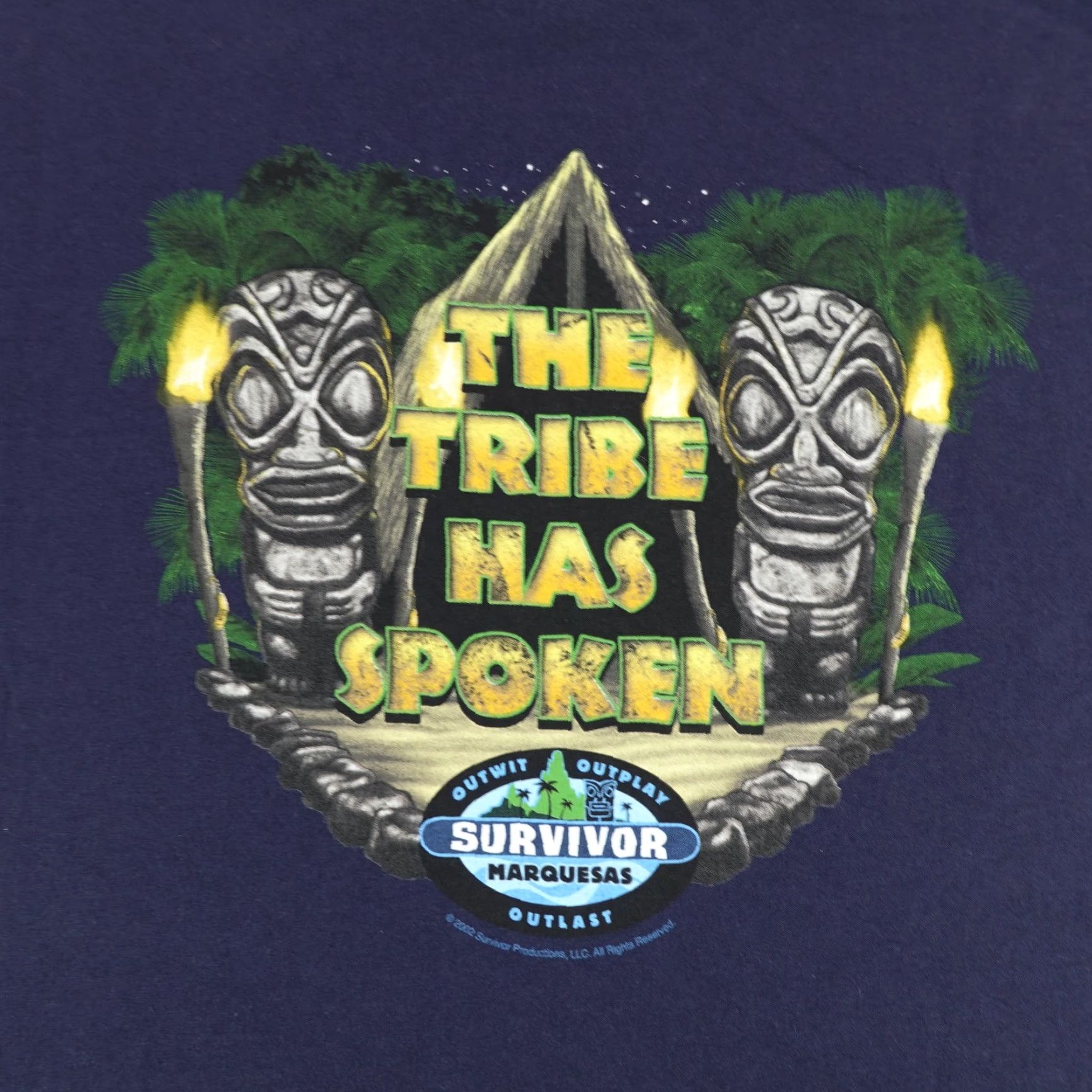 Vintage VINTAGE Survivor T-Shirt Mens 2XL Blue 2000s Y2K Graphic Print Beach Tribal Logo Short Sleeve Crew Neck - 2XL Mens Size US XXL / EU 58 / 5 - 5 Thumbnail