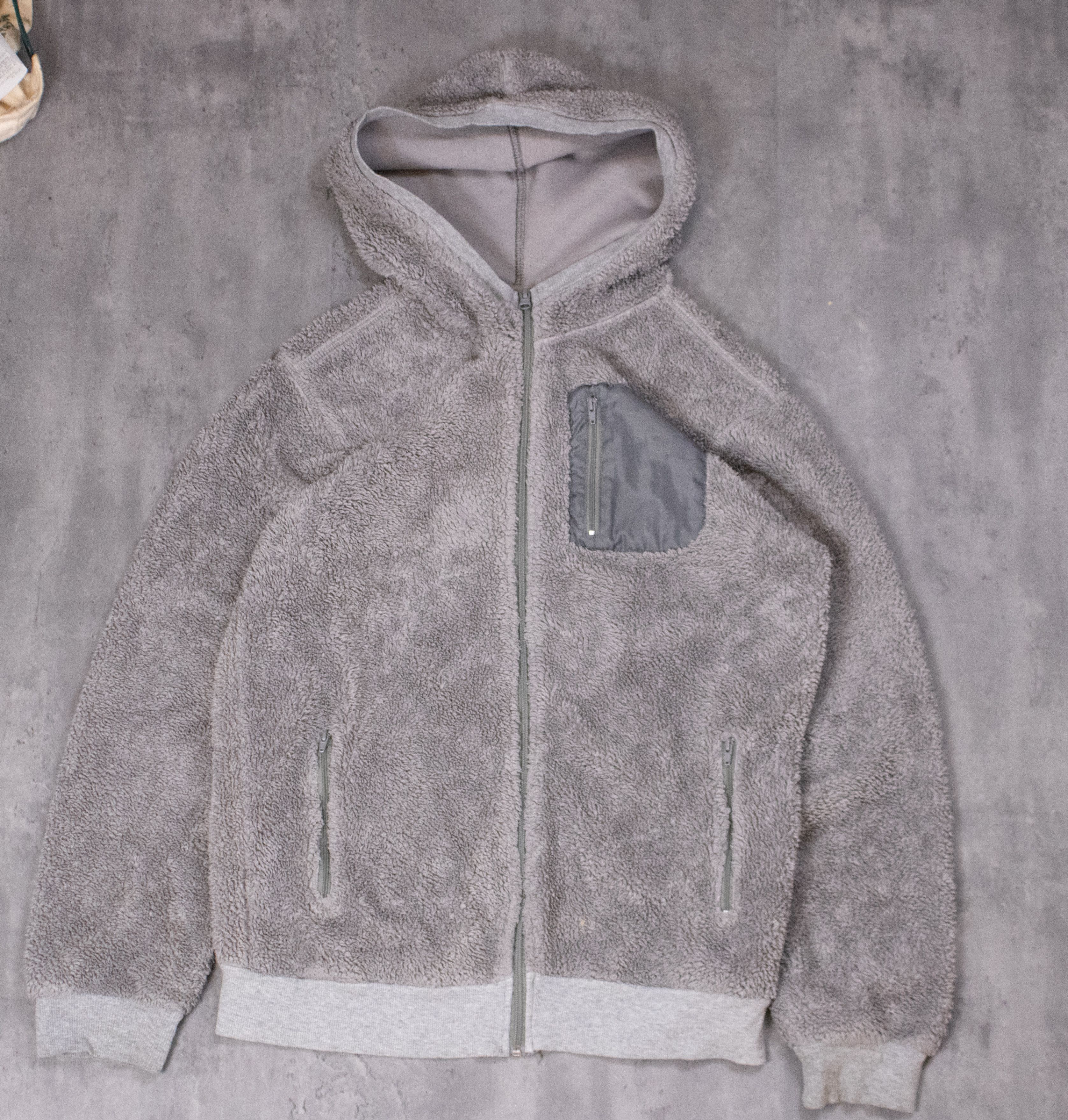 Vintage The Jean People Grey Retro X Deep Pile Hooded Fleece Jacket Size US S / EU 44-46 / 1 - 3 Thumbnail