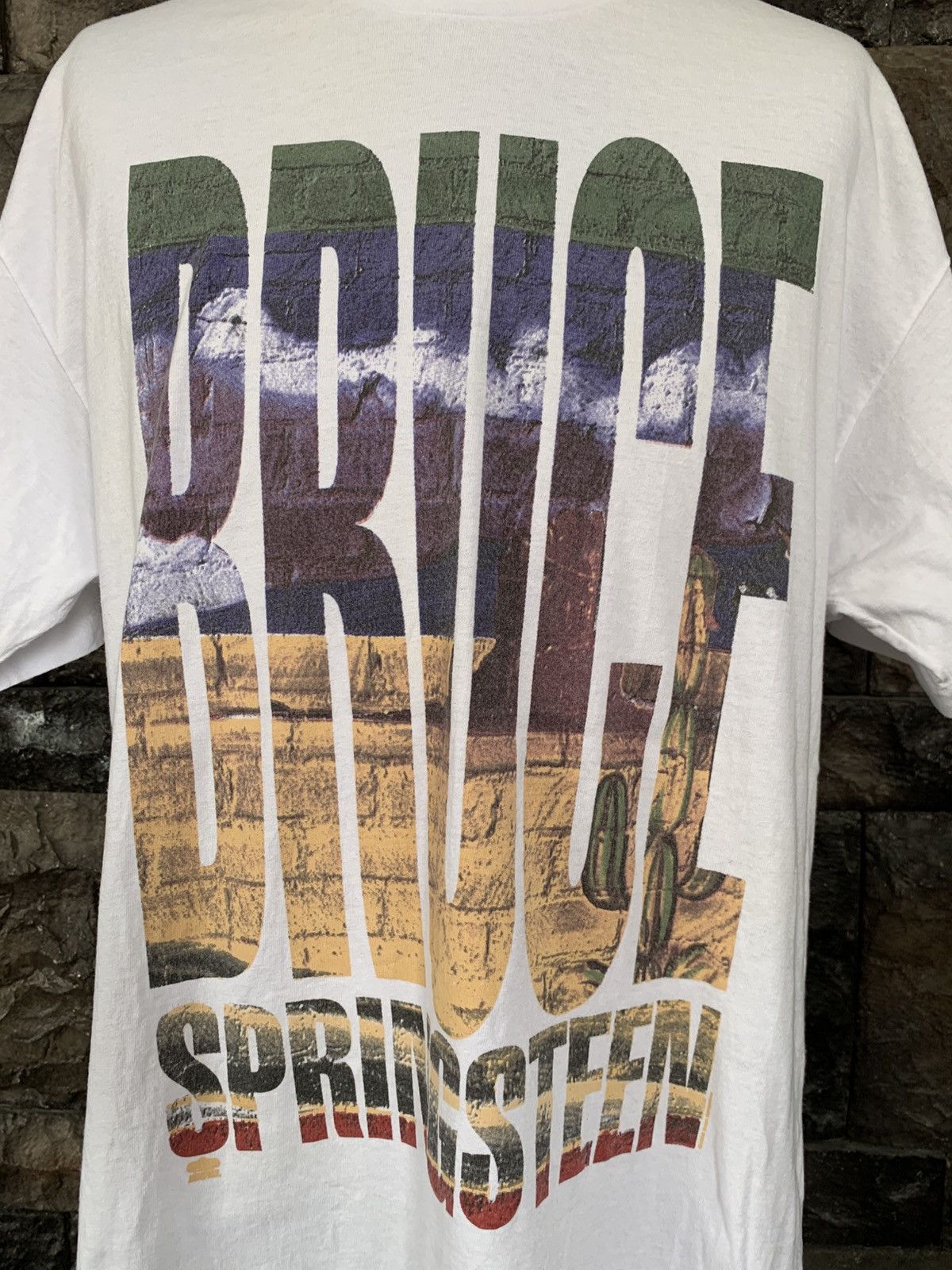 Vintage Vintage 90s Bruce Springsteen World Tour T shirt Size US XL / EU 56 / 4 - 2 Thumbnail