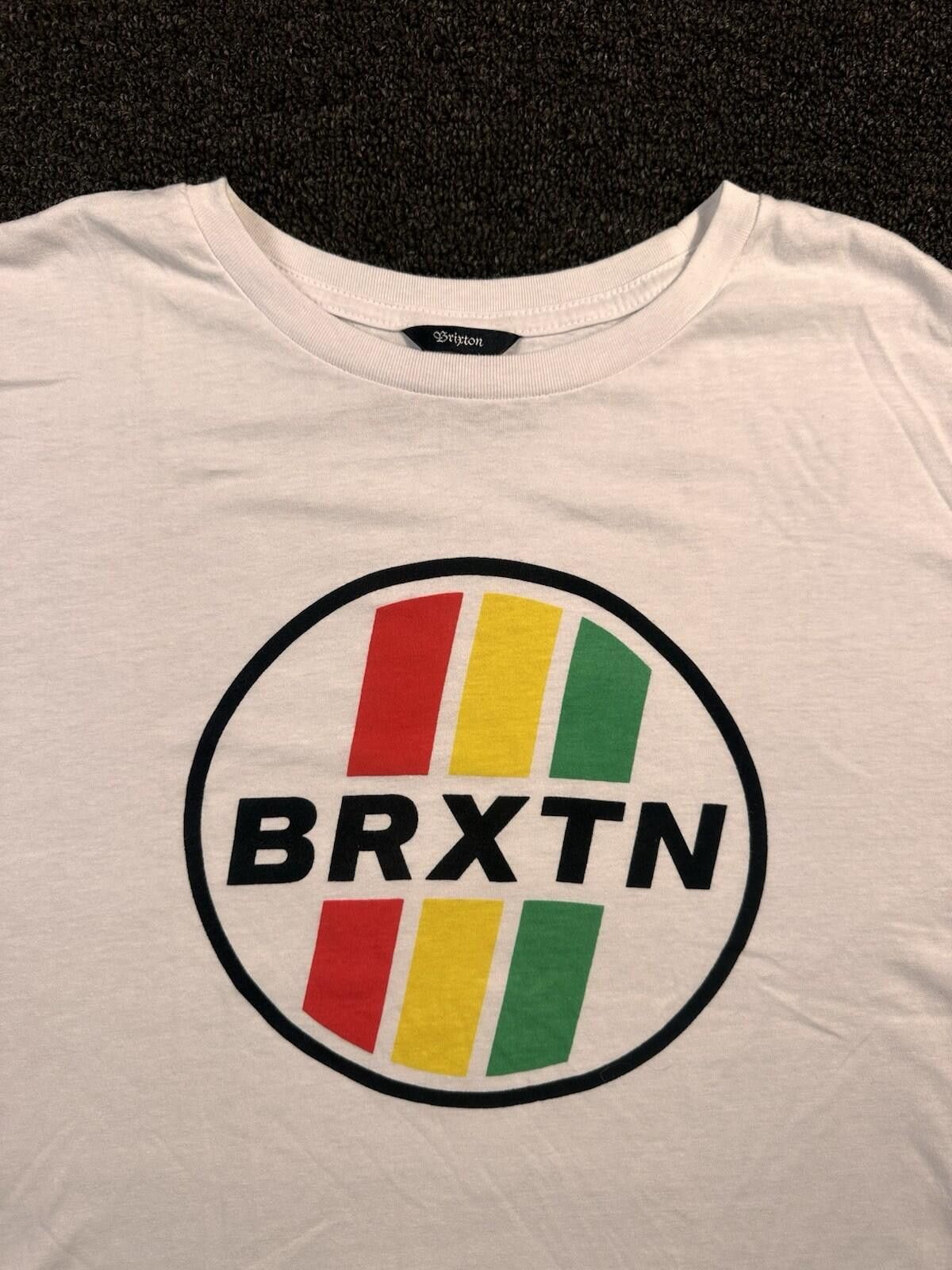 Brixton Brixton BRXTN White Cotton T-Shirt Crew Neck XL Size US XL / EU 56 / 4 - 2 Thumbnail