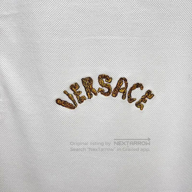 Versace Versace Summer White Cotton Embroidered Polo . Size US XXL / EU 58 / 5 - 4 Thumbnail