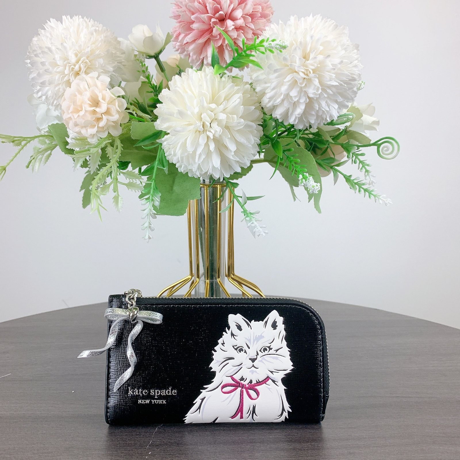 Kate Spade Kate Spade KI713 Whiskers Small Slim Bifold Wallet IN BLACK Size ONE SIZE - 1 Thumbnail
