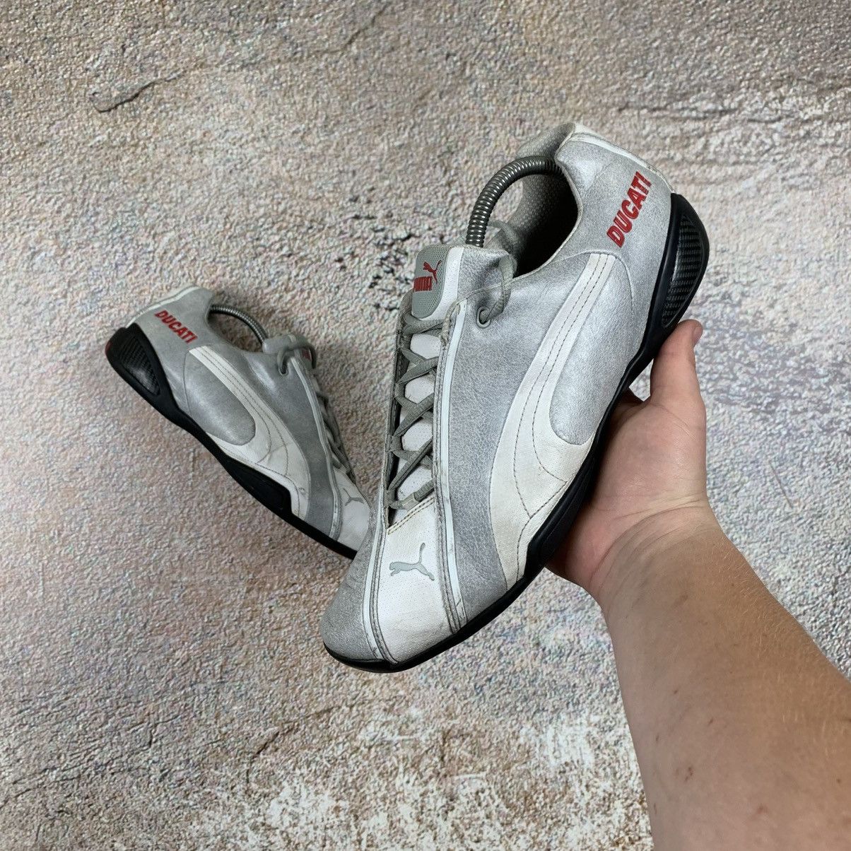 Puma Ducati Speedcat Leather Shoes 10.5 in Grey, Men's