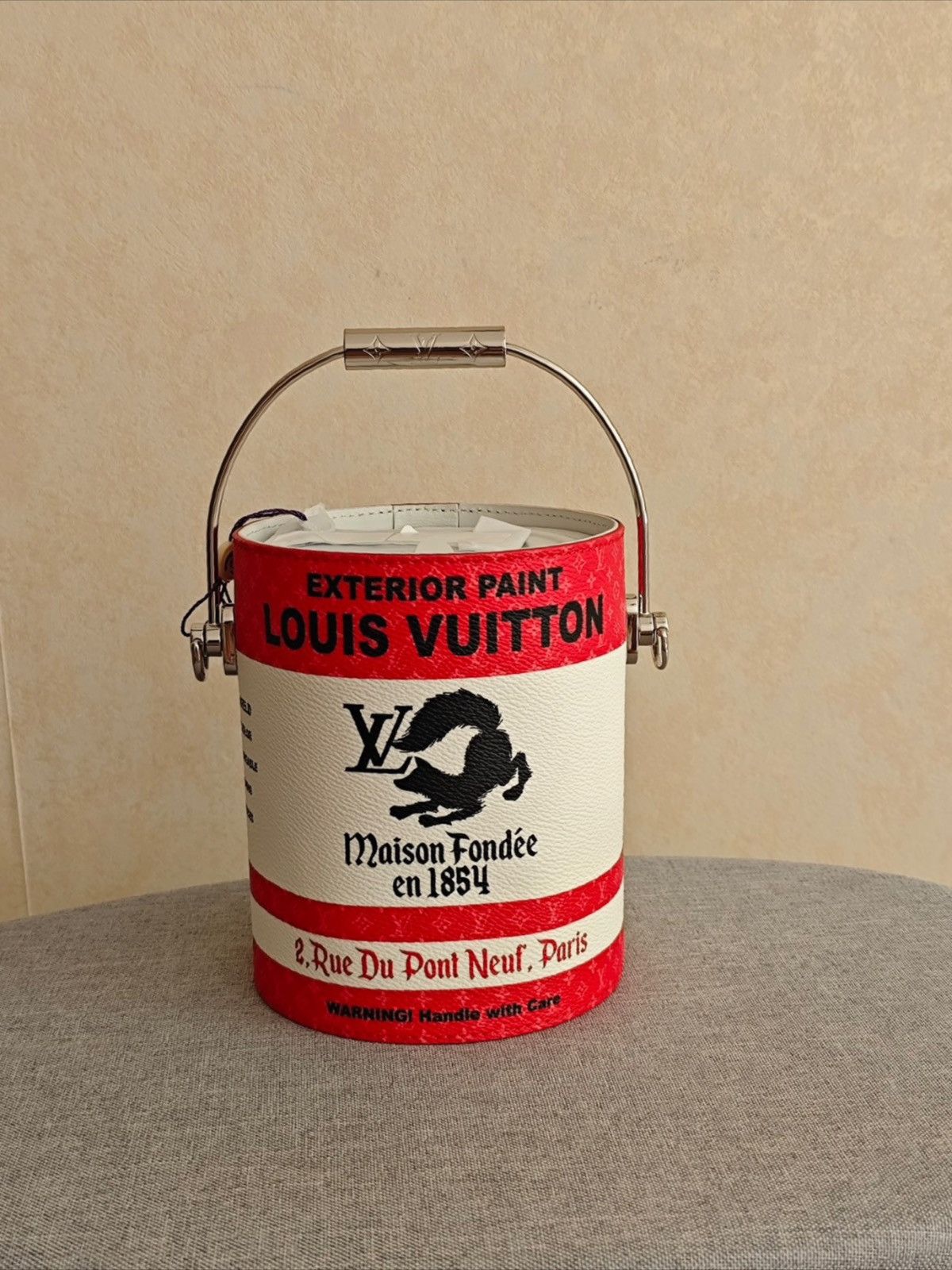 Louis Vuitton Louis Vuitton Red White Paint Can Monogram Bag Size ONE SIZE - 1 Thumbnail