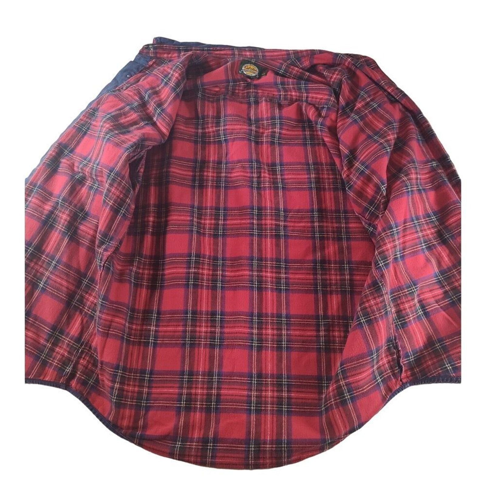 Cabelas Cabelas Flannel Lined Shacket Jacket Canvas Shirt Large Size US L / EU 52-54 / 3 - 3 Thumbnail