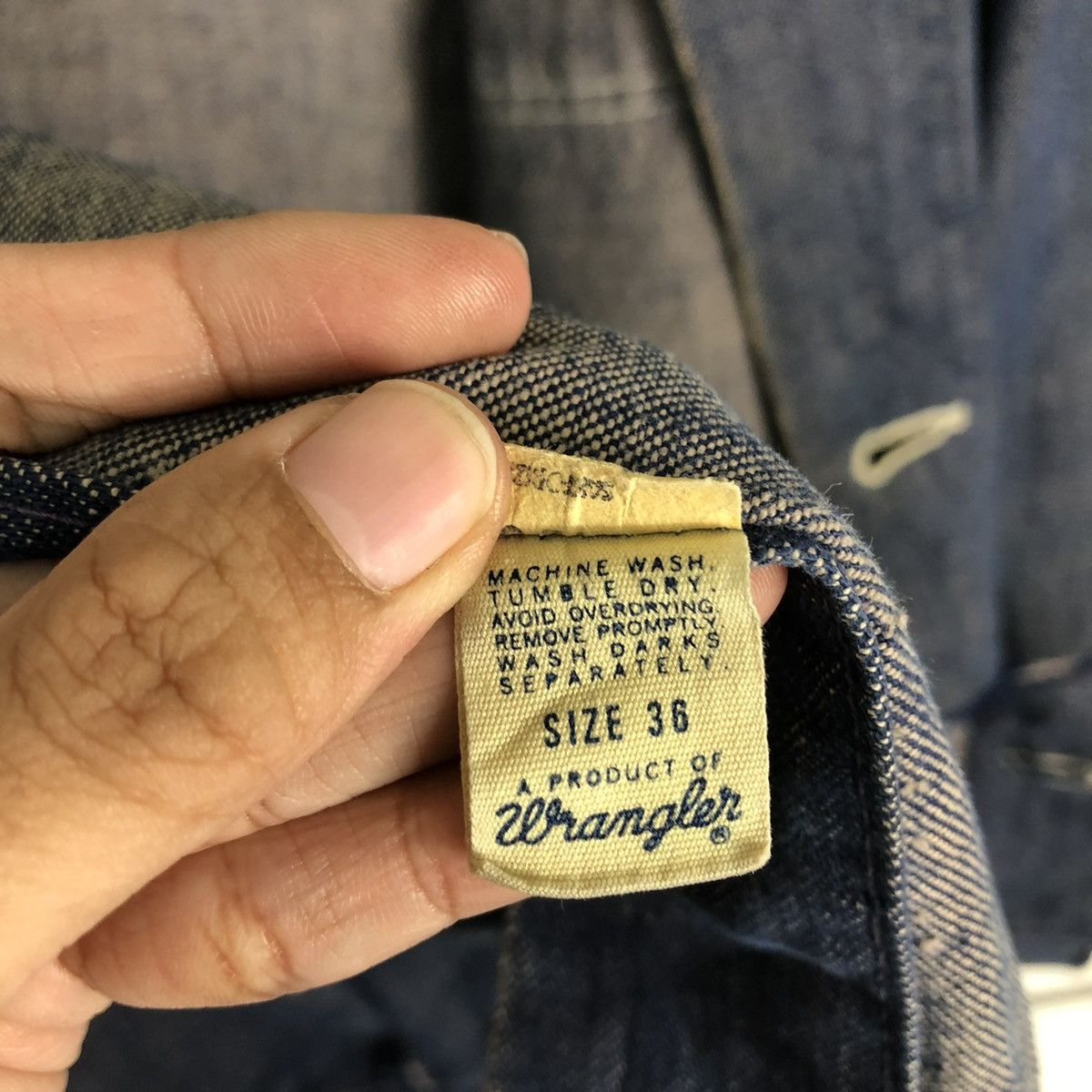 Vintage 🔥VINTAGE CHORE DENIM JACKET WRANGLER MULTI PCOKET Size US M / EU 48-50 / 2 - 16 Thumbnail