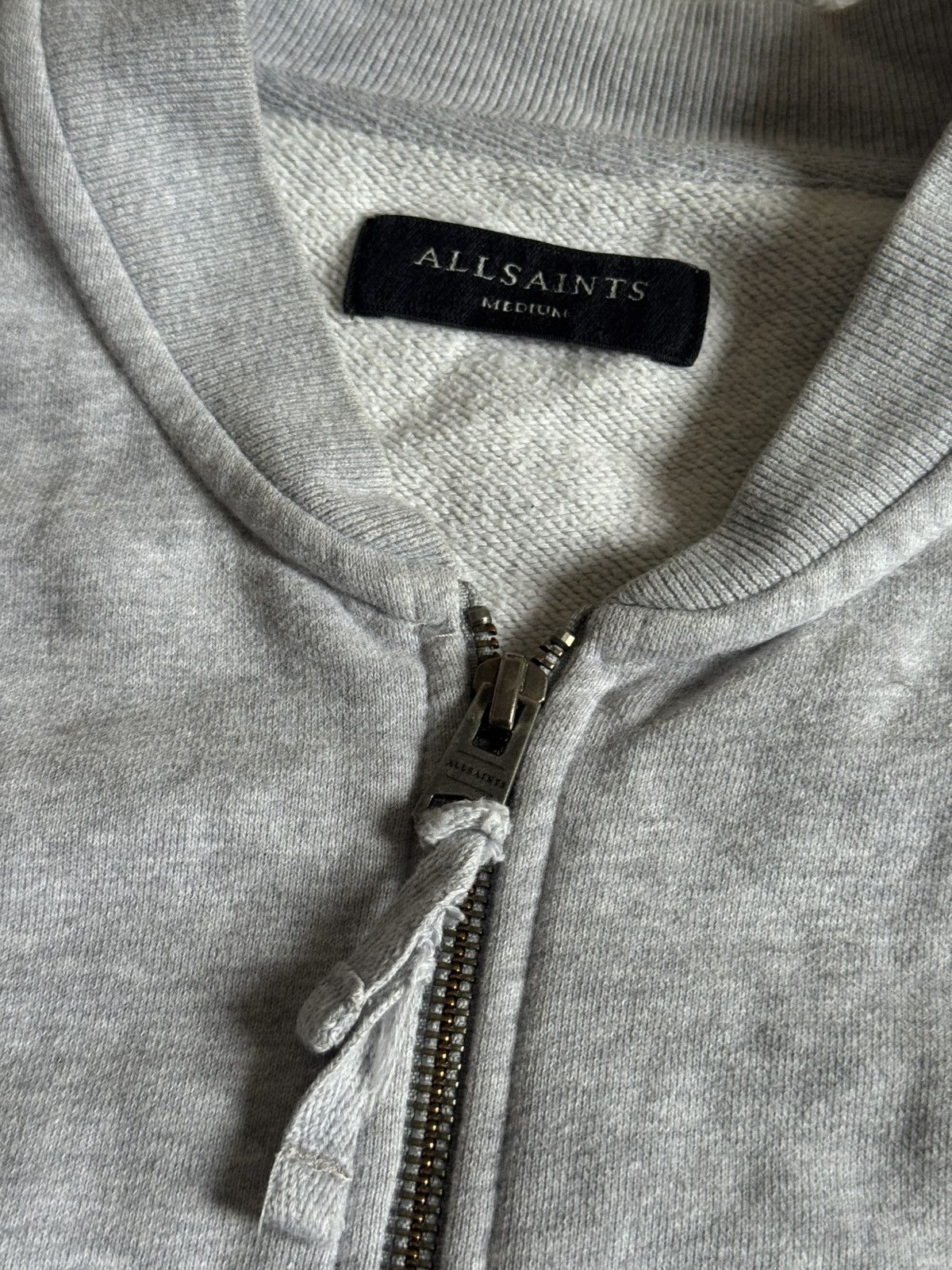 Allsaints × Designer Allsaints M raven bomber MD147K zip knitwear sweater jumper Size US M / EU 48-50 / 2 - 11 Thumbnail