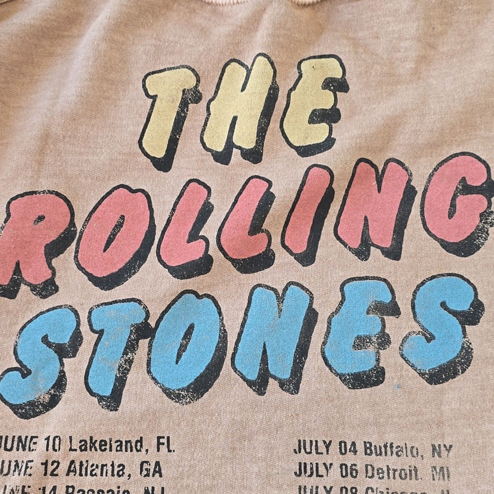 Urban Outfitters Rolling Stones Houston 1978 Graphic Crew Neck Sweatshirt, M Size US M / EU 48-50 / 2 - 11 Thumbnail