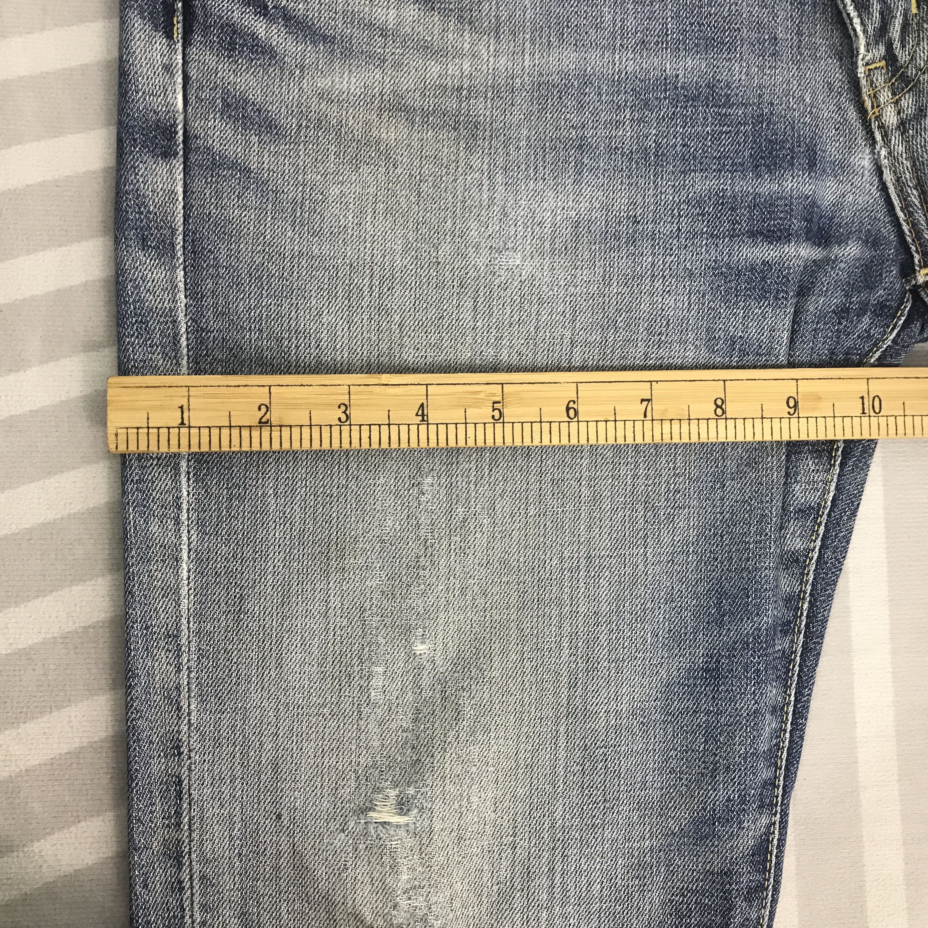 Japanese Brand Flare Japan Uniqlo Distressed Bootcut Denim K54B7 Size US 31 - 9 Thumbnail