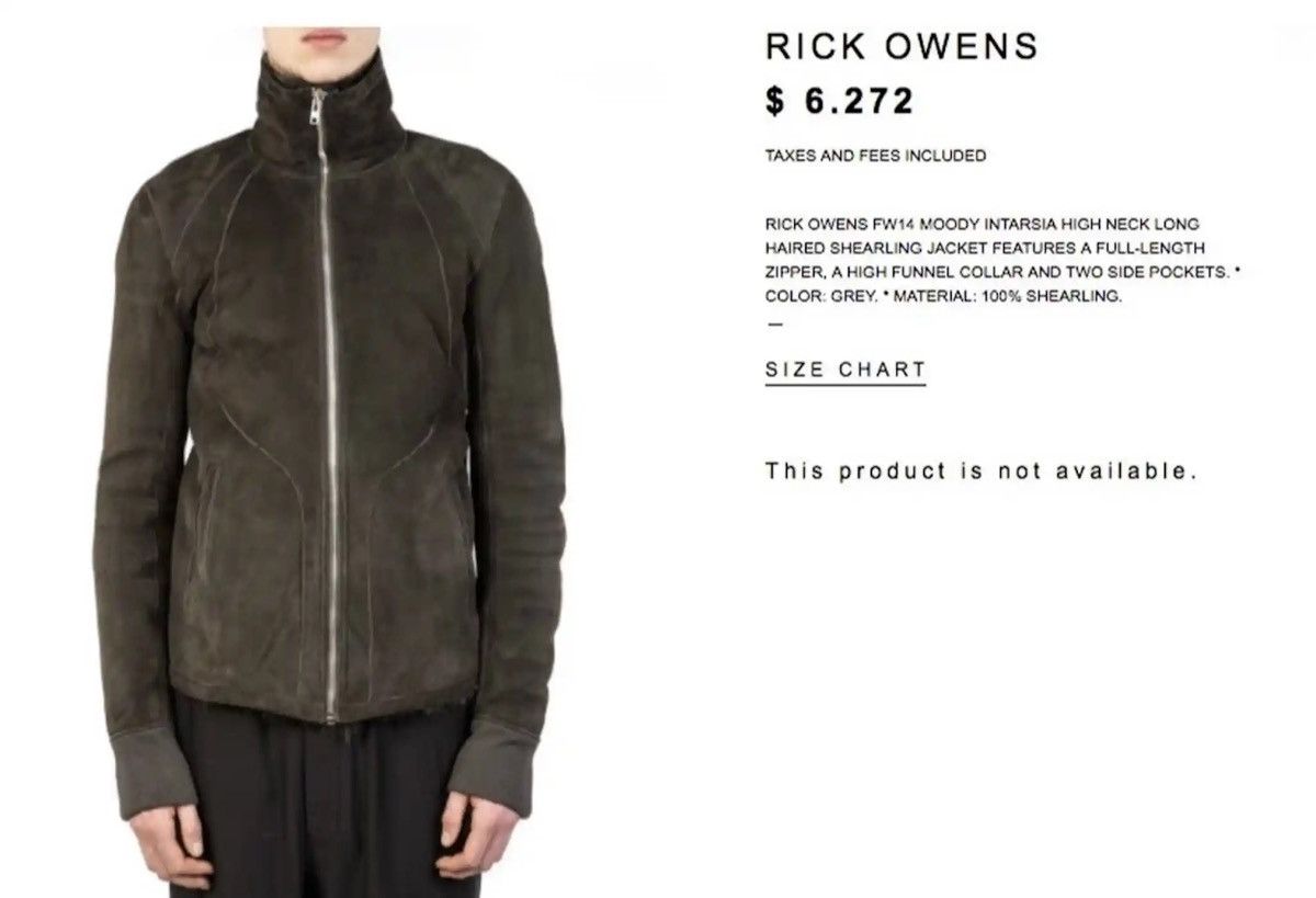 image of Rick Owens Jacket in Black, Men's (Size Small)