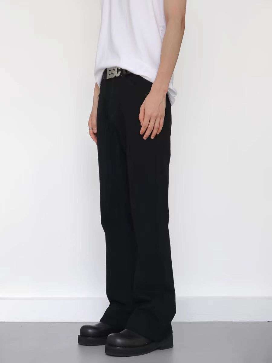 Japanese Brand × Jean Black Loose Straight Leg Wide Jeans Size US 33 - 2 Thumbnail