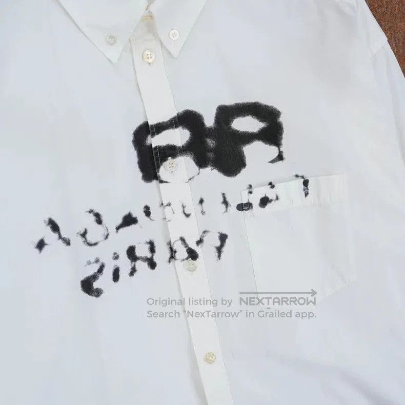Balenciaga Balenciaga White Ink Letter Shirt. Size US M / EU 48-50 / 2 - 3 Thumbnail