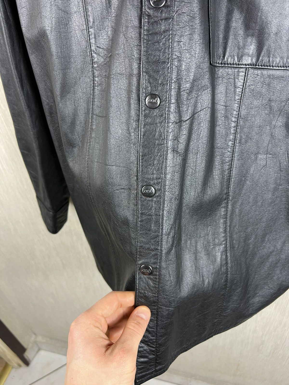 Guidi Vintage 90s avant garde leather shirt button up with pocket Size US M / EU 48-50 / 2 - 13 Thumbnail