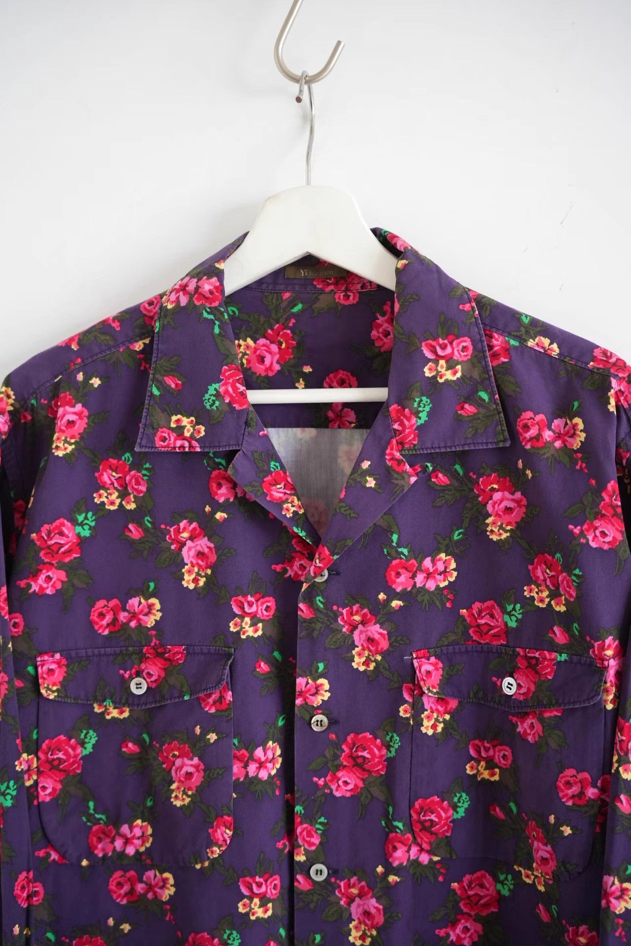 Yohji Yamamoto Yohji Yamamoto 90s All-Over Rose Print Shirt K4 Size US L / EU 52-54 / 3 - 3 Thumbnail
