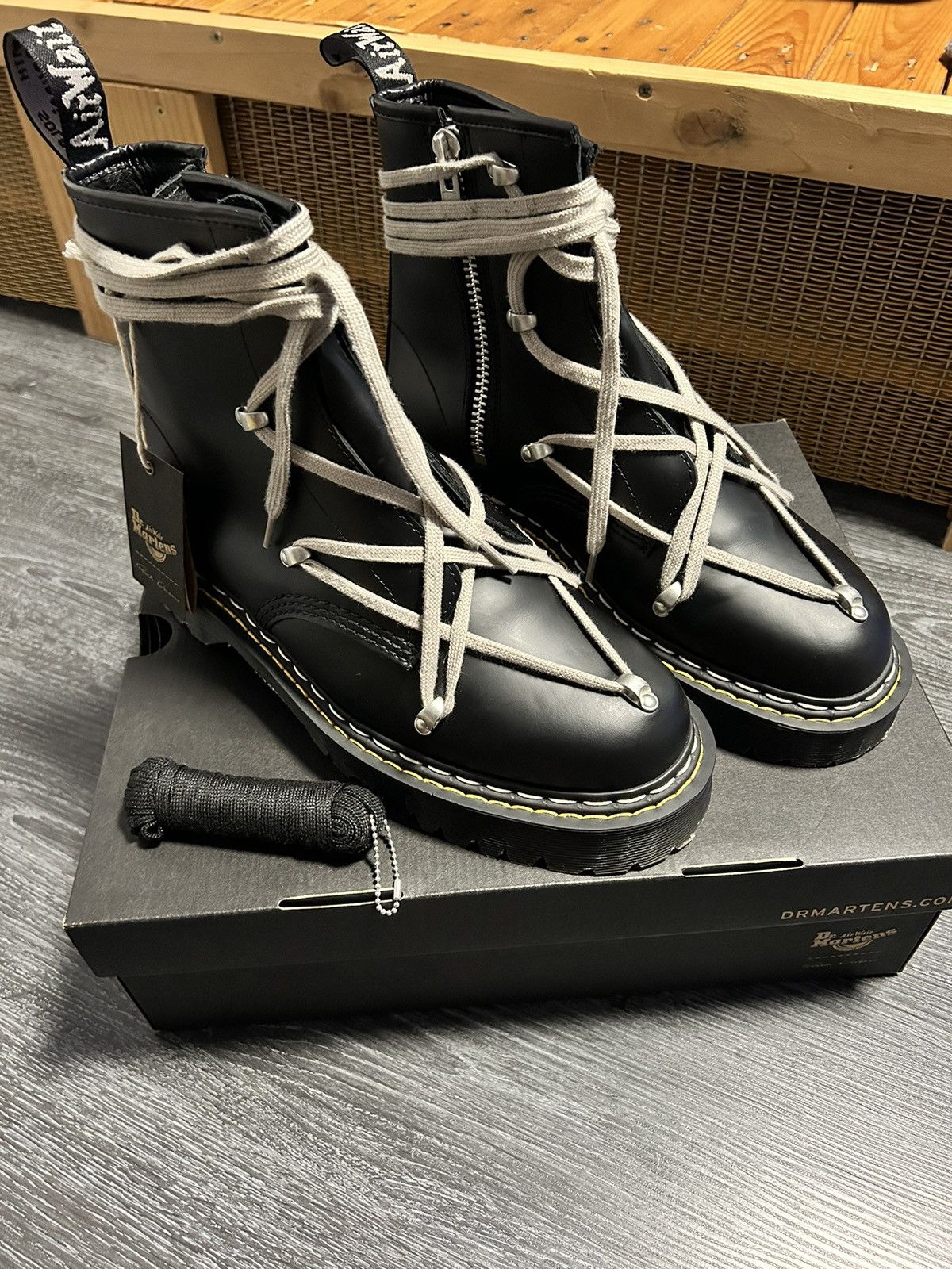 image of Dr Martens x Rick Owens Dr. Martens Shoes in Black, Men's (Size 12)