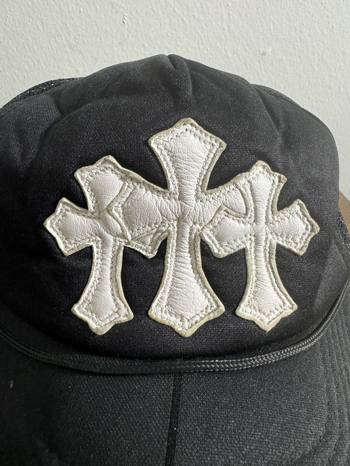 Chrome Hearts 90s Triple Cross Patch Trucker Hat Size ONE SIZE - 4 Thumbnail