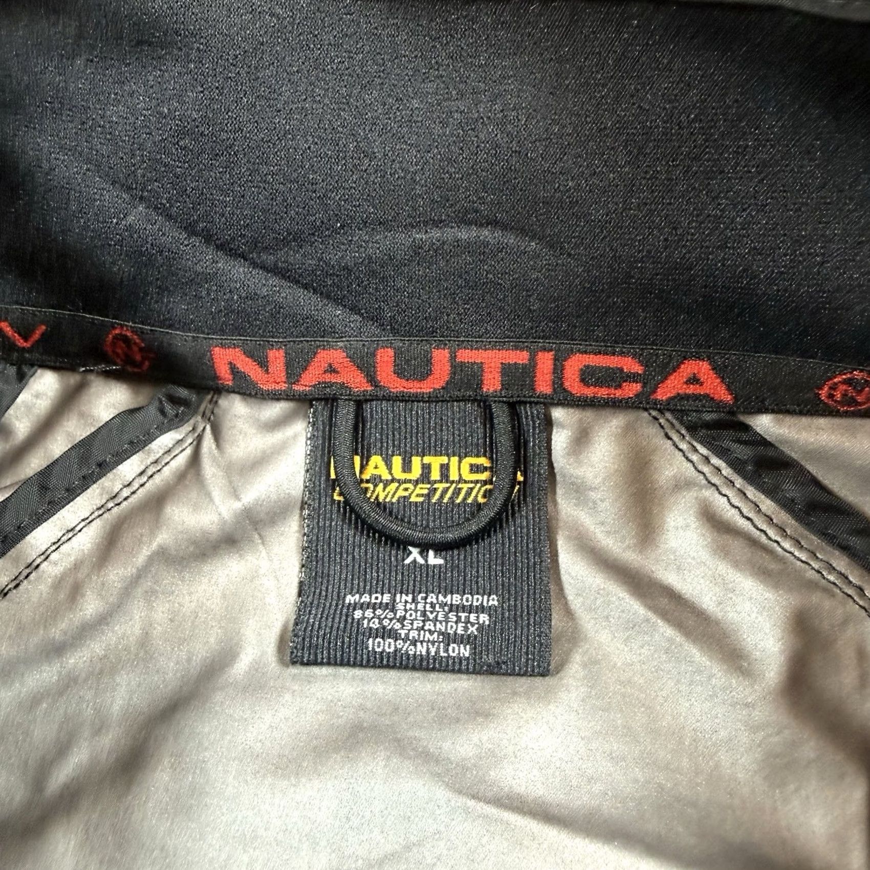 Nautica VINTAGE Nautica Competition Jacket Windbreaker Mens XL Black Full Zip Sailing Size US XL / EU 56 / 4 - 4 Thumbnail