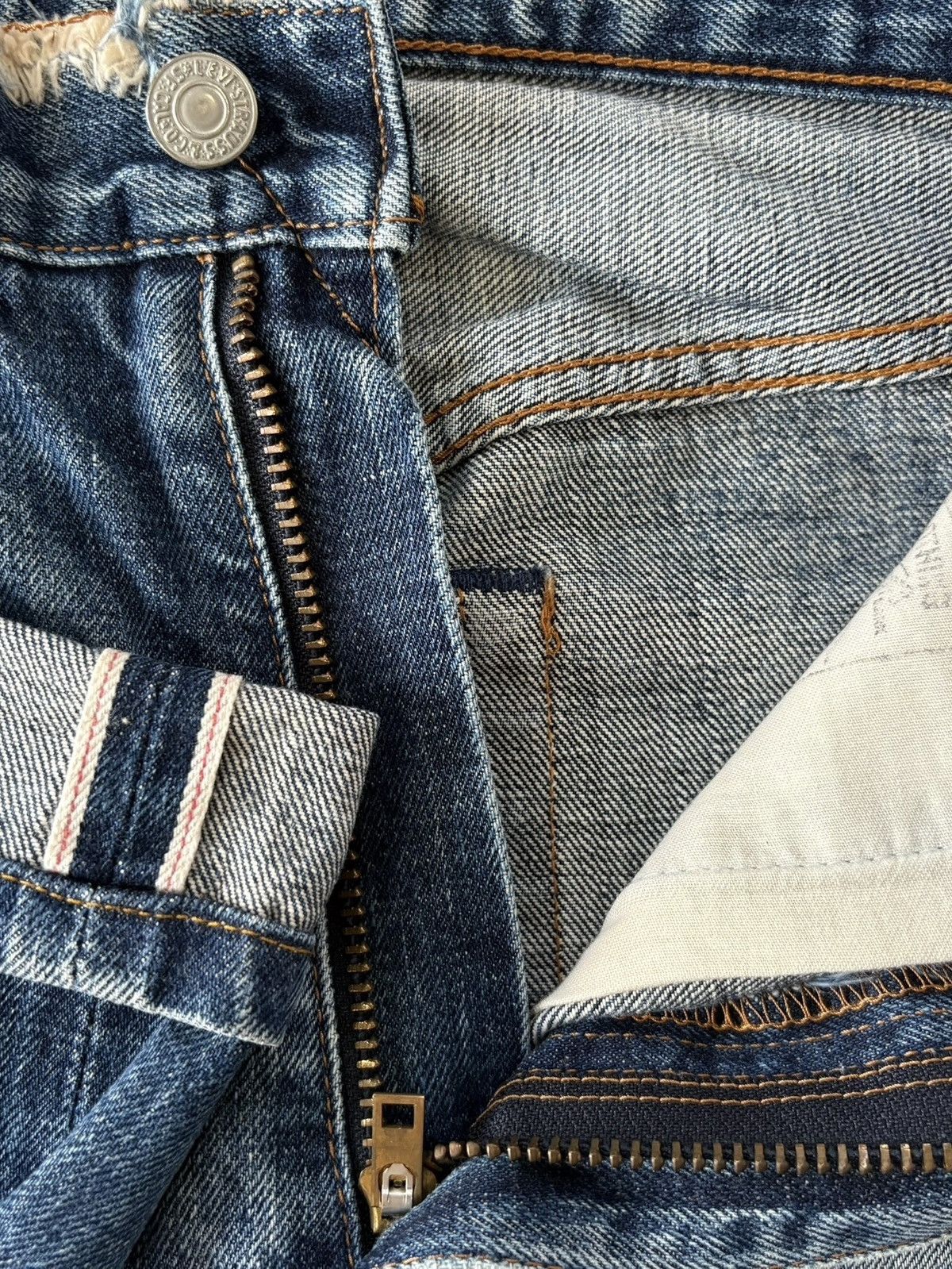 Levi's Vintage Japanese Levis 502 Big E Selvedge Talon Dist Jeans Size US 29 - 10 Thumbnail