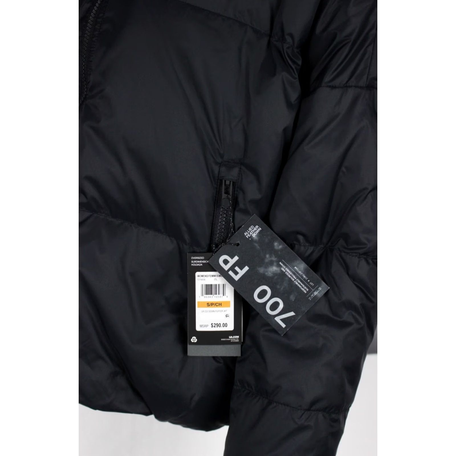 Under Armour Under Armour Women's ColdGear Down Puffer Jacket Infrared 700 FP S Small Black Size S / US 4 / IT 40 - 4 Thumbnail