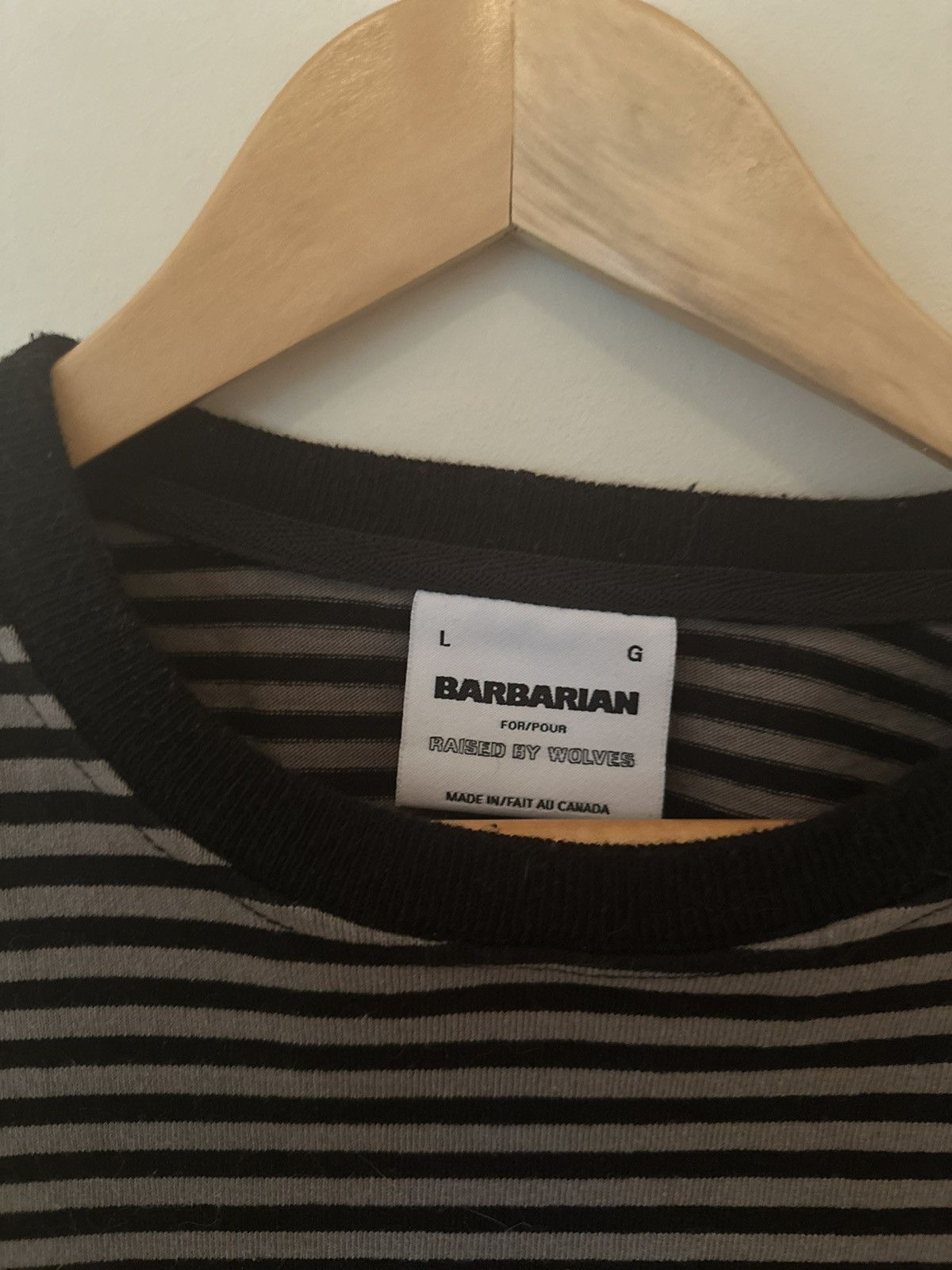 Barbarian × Raised By Wolves Raised by Wolves x Barbarian Striped Wolf Tee Size US L / EU 52-54 / 3 - 3 Thumbnail