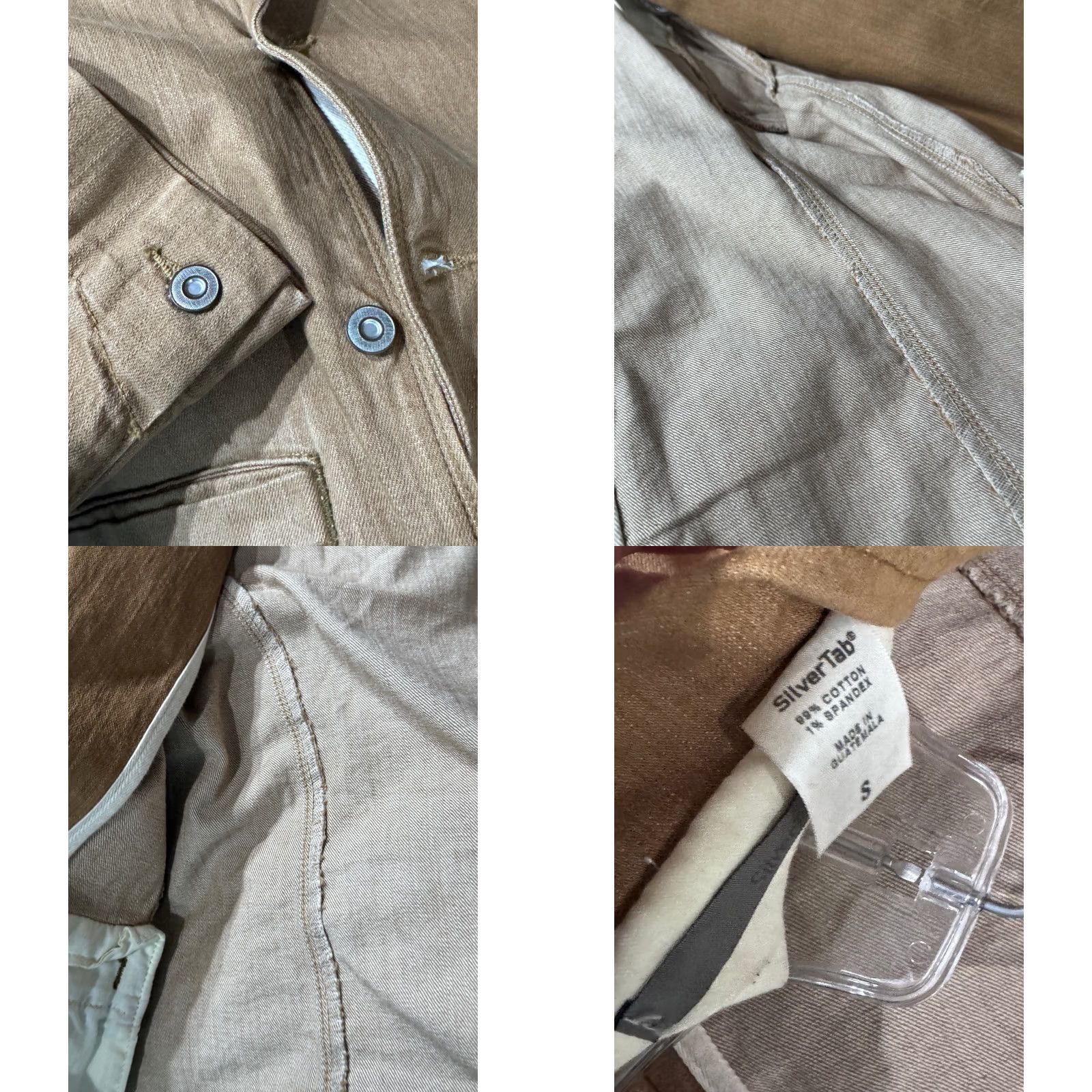Denime Levis Silver Tab Tan Denim Jacket Coat Small S Blazer Men XS? Size US S / EU 44-46 / 1 - 8 Thumbnail