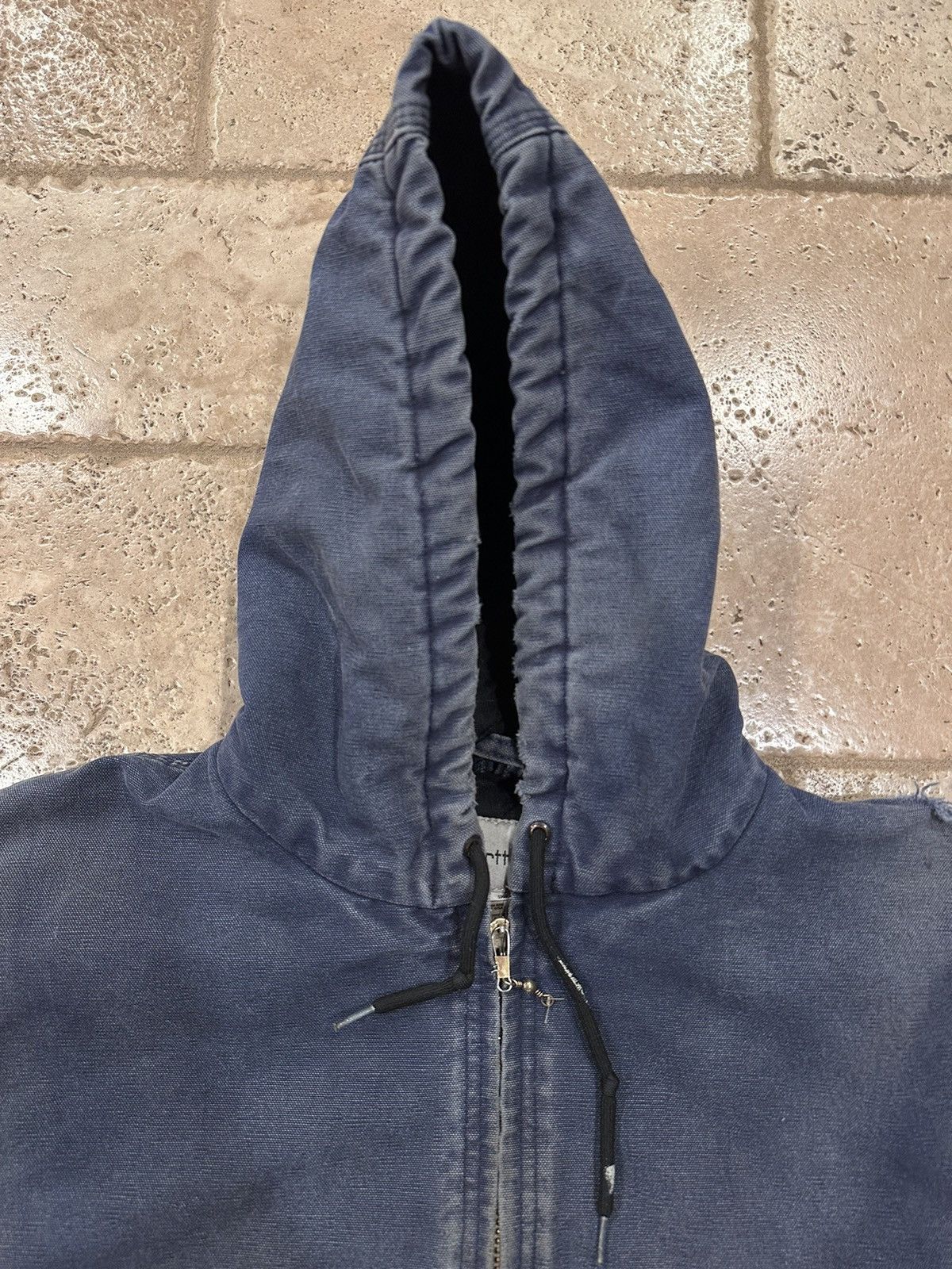 Carhartt Vintage Carhartt Faded Thrashed Hooded Distress Work Jacket Size US L / EU 52-54 / 3 - 15 Thumbnail
