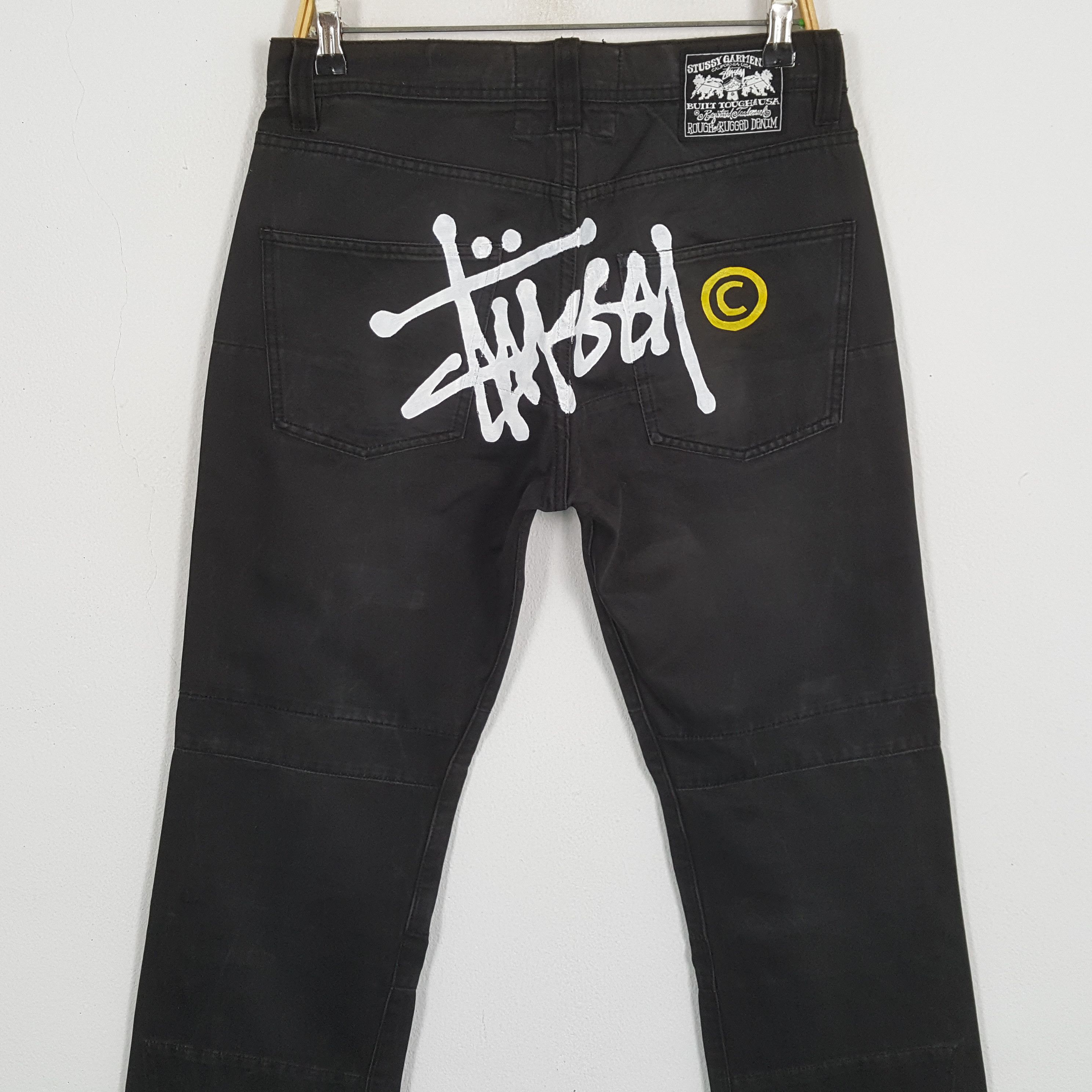 Stussy × Vintage Vintage STUSSY Streetwear Skateboard Style Custom Logo Pant Size US 31 - 2 Thumbnail