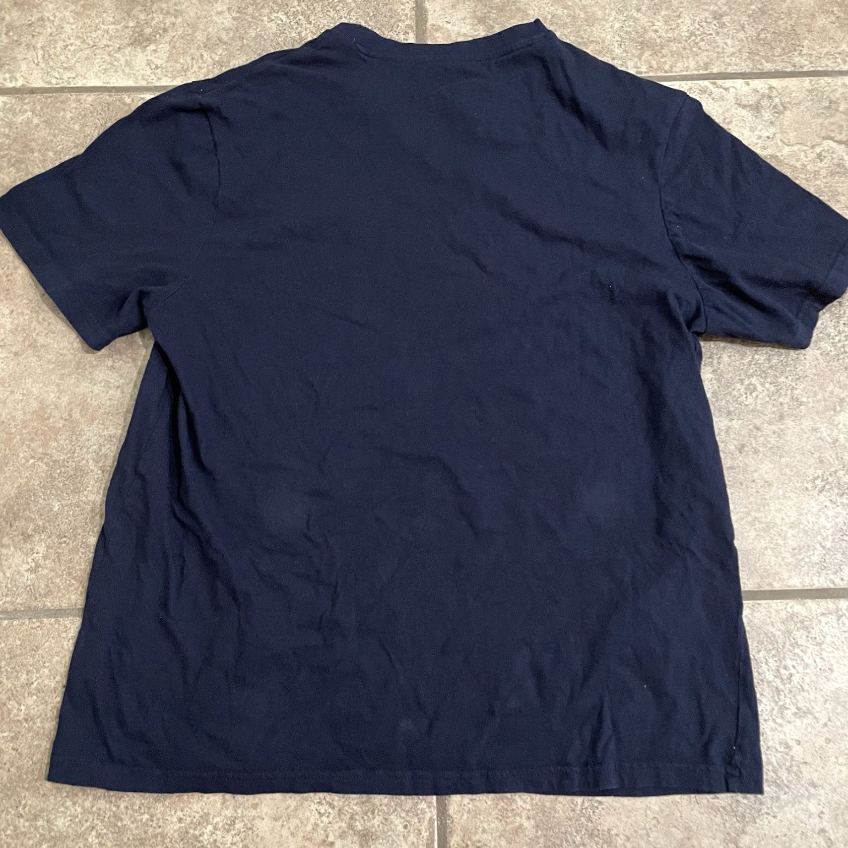 Vintage Steel & Concrete V-Neck Tee Mens Shirt M Blue 100% Cotton Size US M / EU 48-50 / 2 - 5 Thumbnail