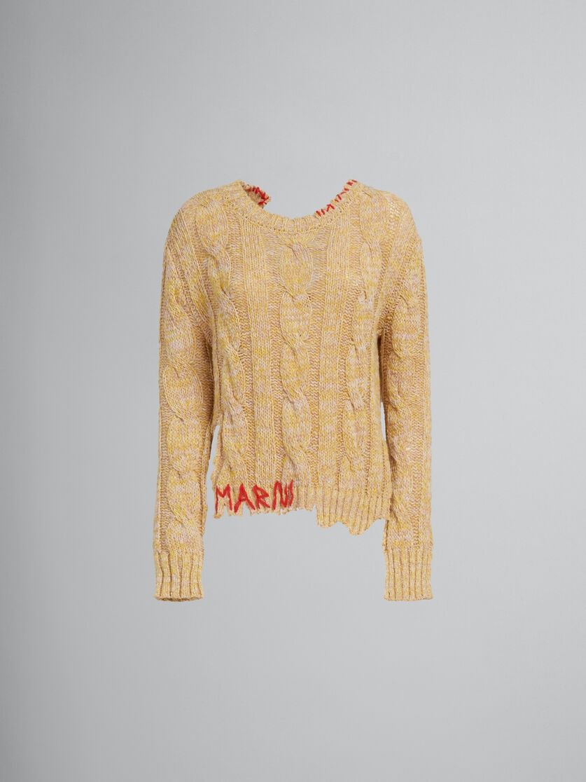 Marni o1w1db10125 Mouline Jumper in Yellow Size S / US 4 / IT 40 - 1 Thumbnail