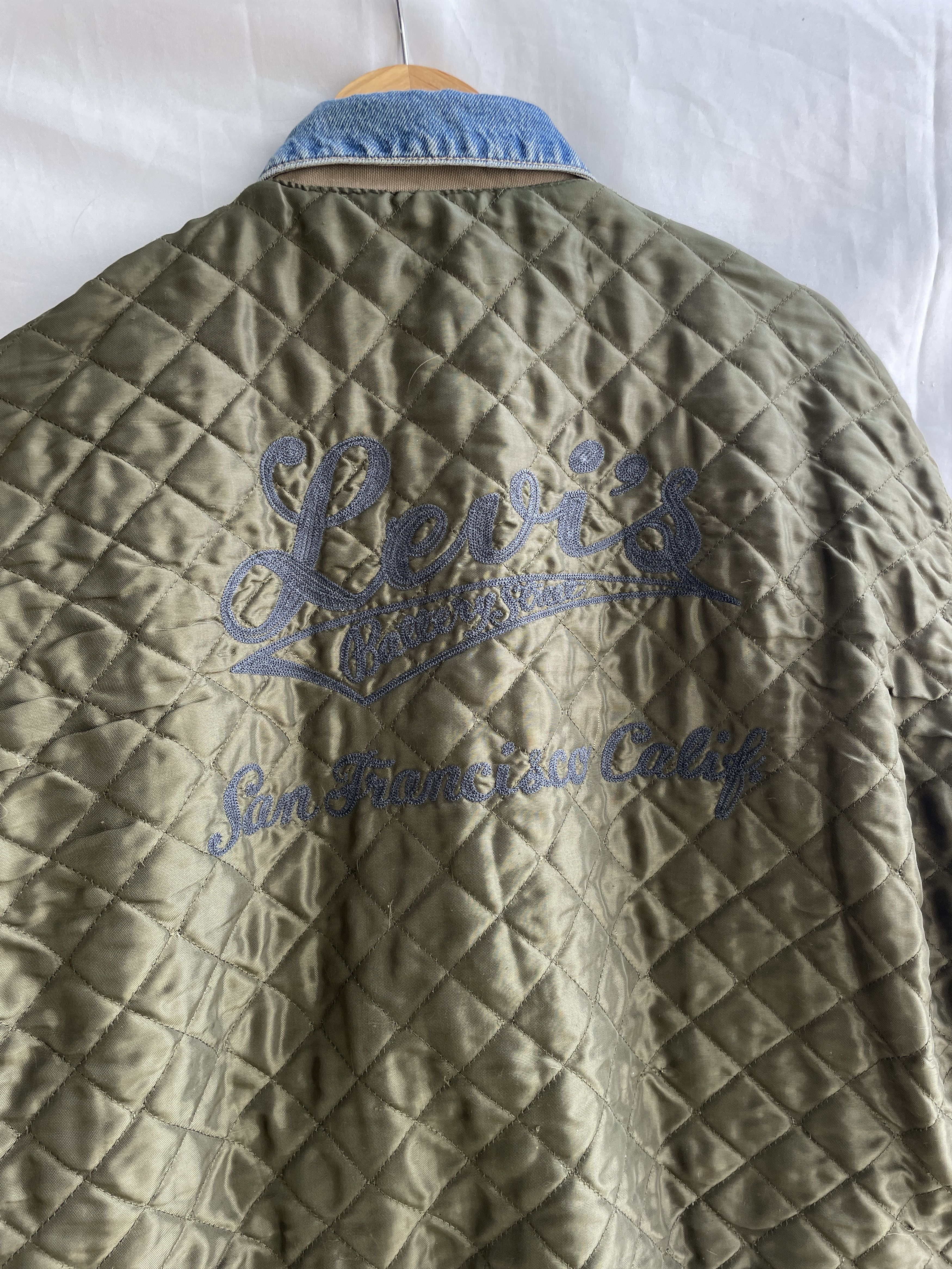 Levi's Levi's VTG 90s Reversible Quilted Chain Stitch Denim Trucker Size US M / EU 48-50 / 2 - 7 Thumbnail