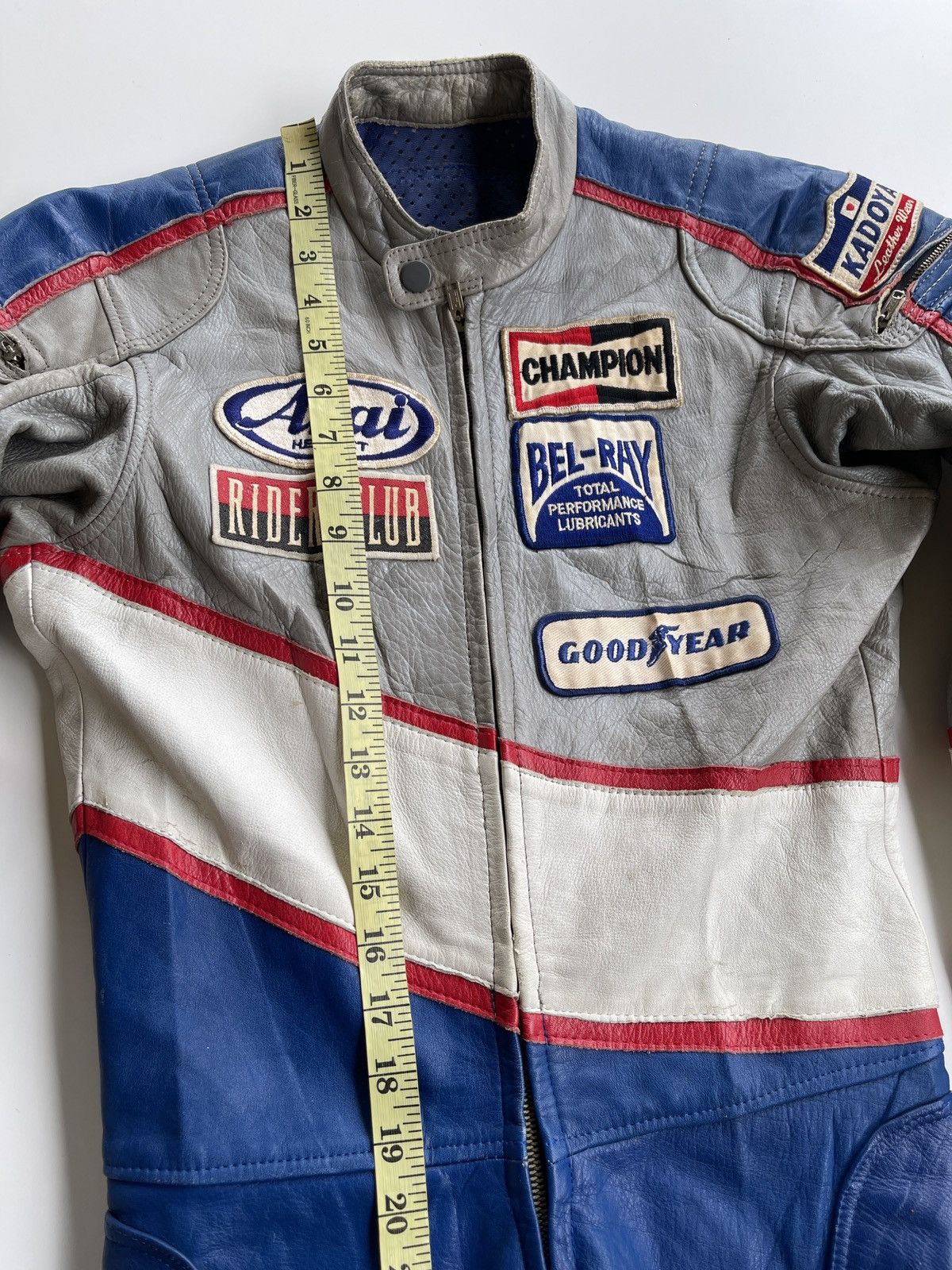 Japanese Brand Vintage 80s Kadoya Leather Racing Suit Size US 28 / EU 44 - 24 Thumbnail
