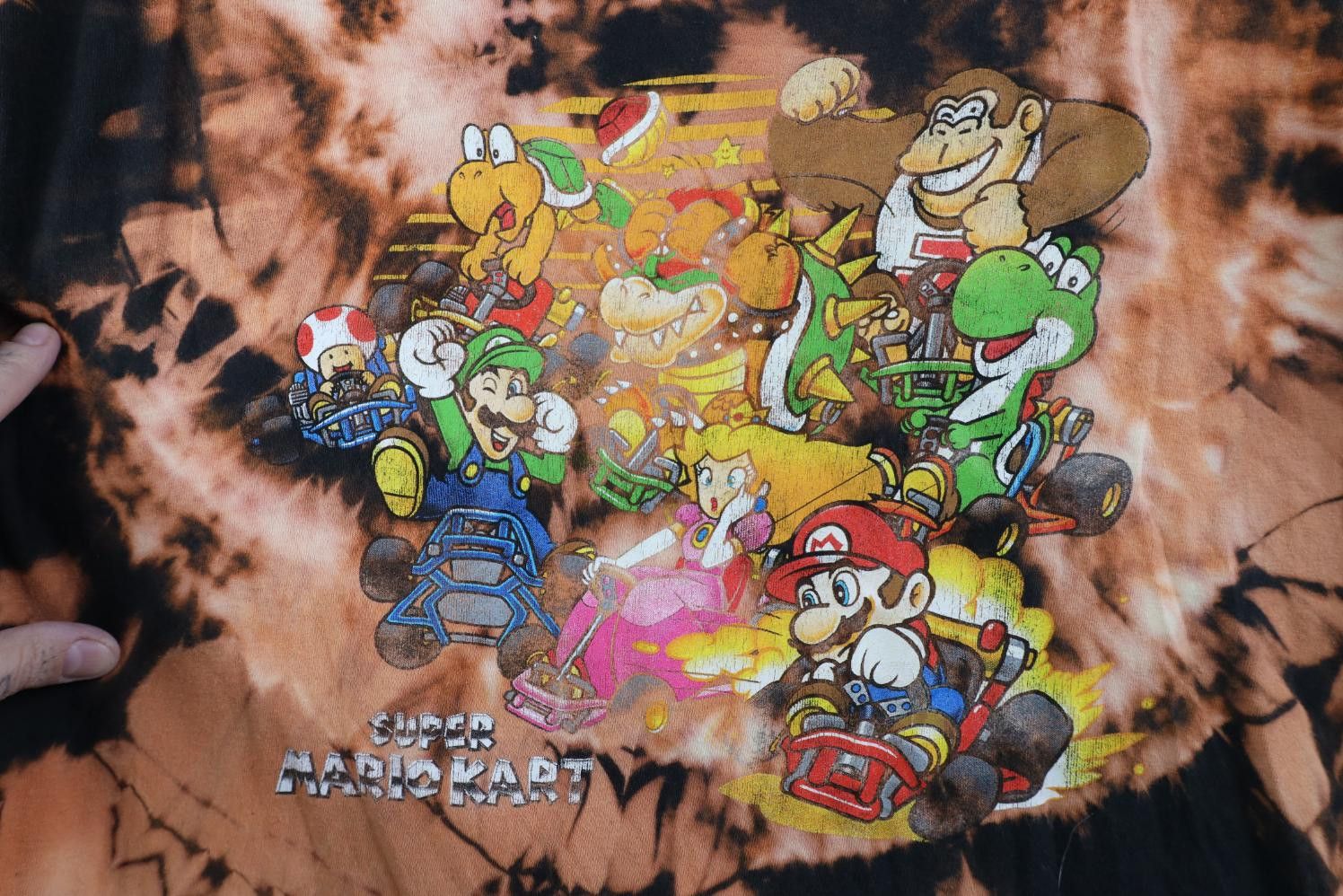 Nintendo Vintage Y2K Super Nintendo Wash Super Mariokart T-Shirt Size L / US 10 / IT 46 - 4 Thumbnail