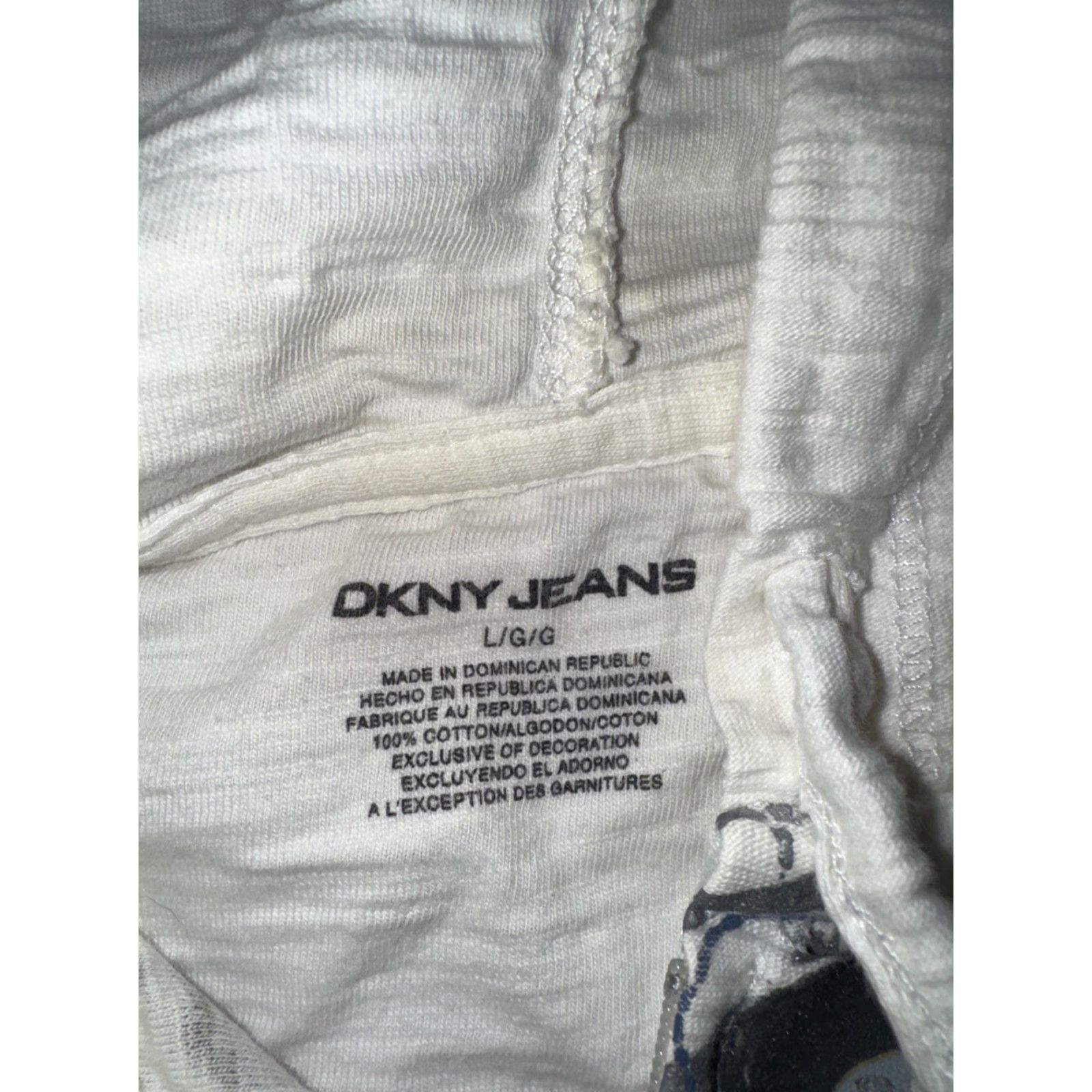 DKNY VINTAGE DKNY Jeans Hoodie White Men’s Large Gothic Graphic Y2K Size US L / EU 52-54 / 3 - 4 Thumbnail