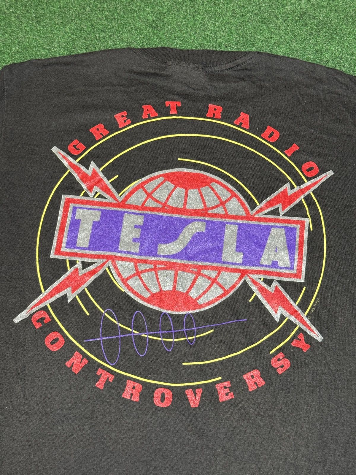 Band Tees × Vintage Vintage Tesla Band Spring Ford Retro 80s Rock Med T Shirt Size US M / EU 48-50 / 2 - 5 Thumbnail