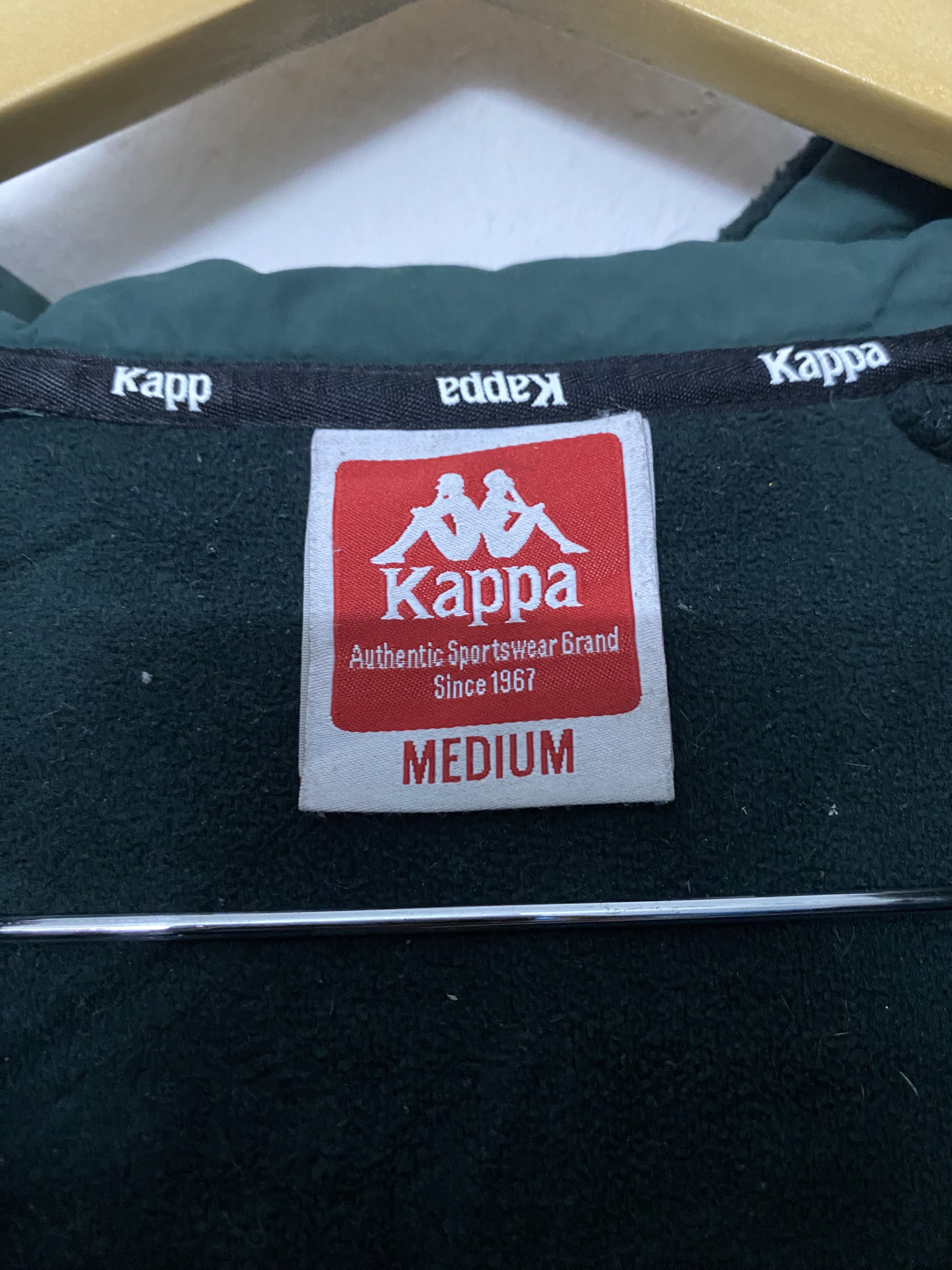 Kappa Vintage Kappa Deep Green Fleece Pullover Hoodie Medium Size US M / EU 48-50 / 2 - 9 Thumbnail